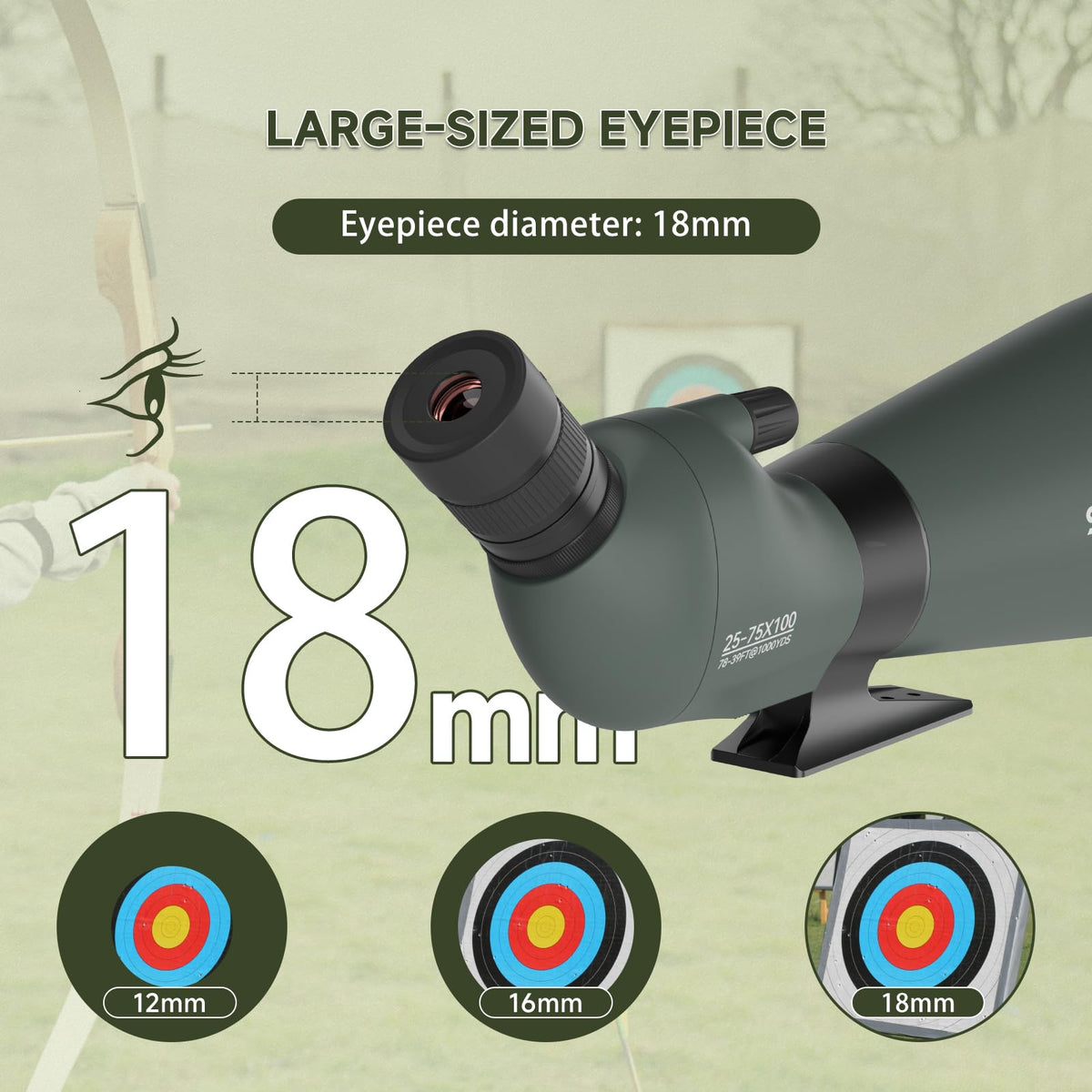 SVBONY SV28 Spotting Scope, Angled 25-75x70 with Tripod for Target Shooting