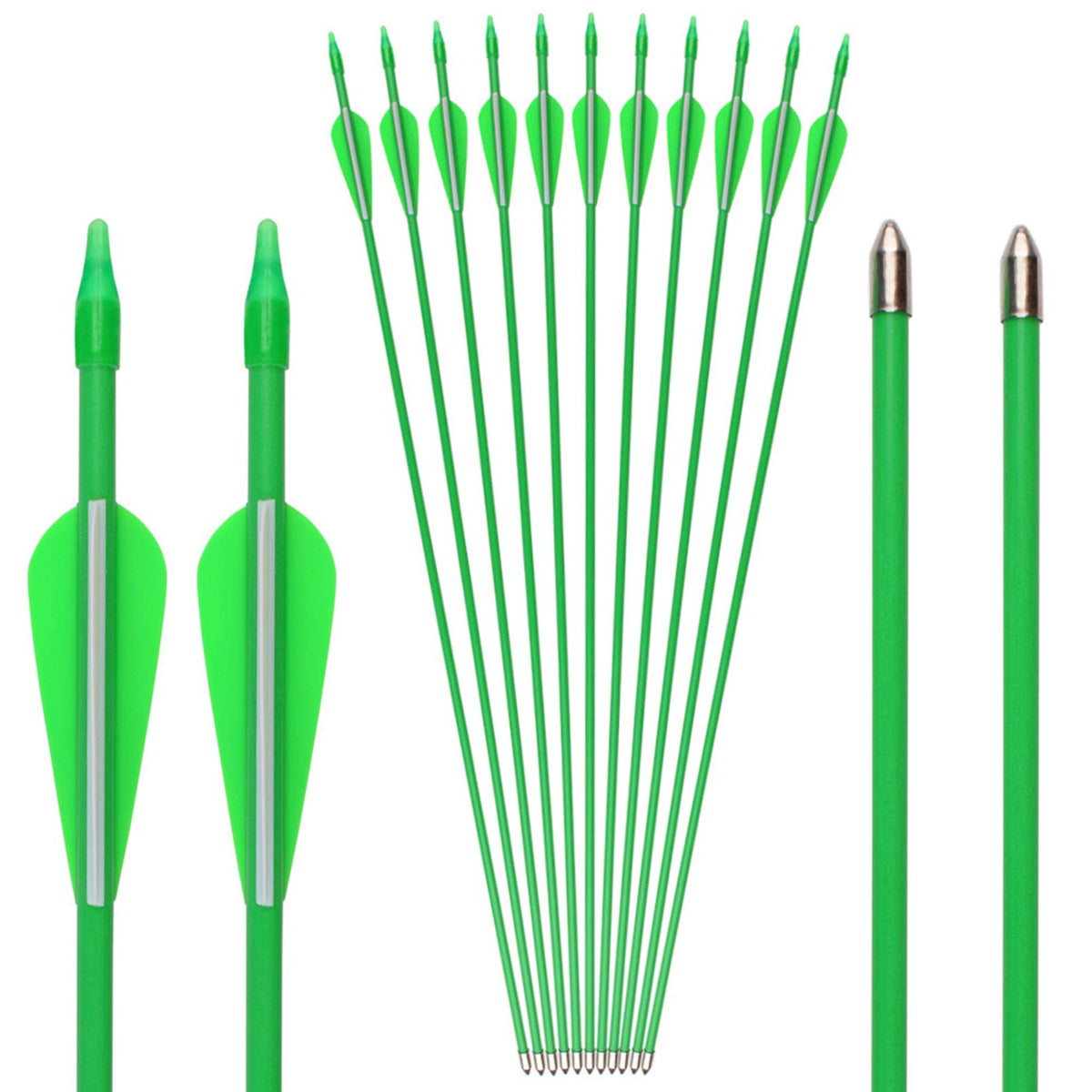 GPP 28-inches Fiberglass Archery Target Arrows - Practice Arrow or Youth Arrow for Recurve Bow
