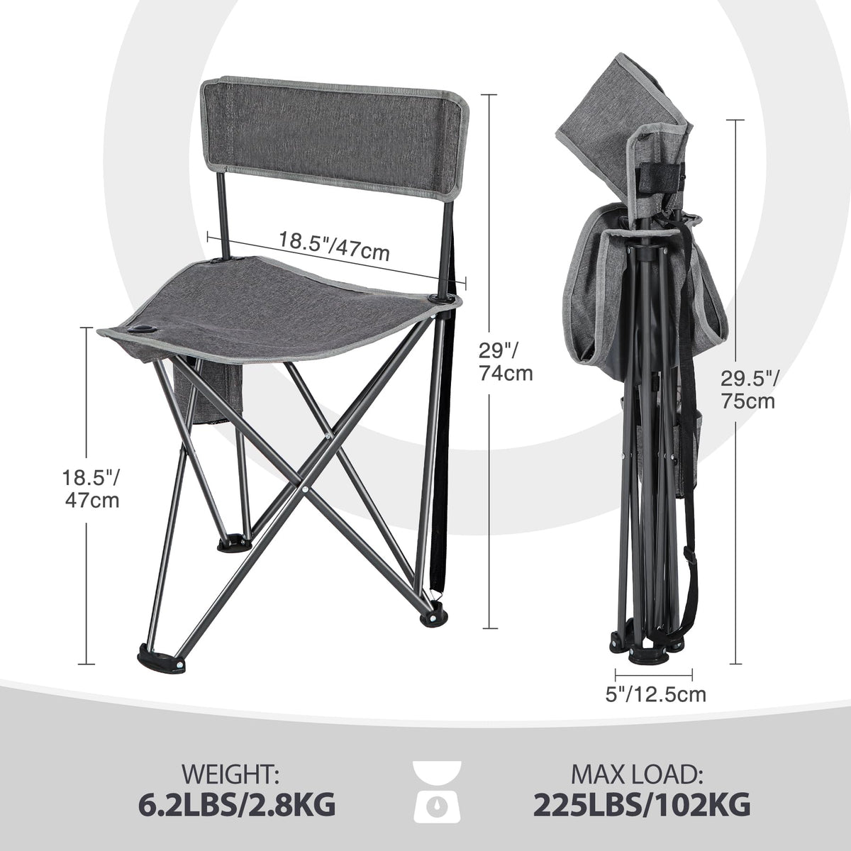 REDCAMP 2 Pack Tripod Hunting Chairs for Blinds