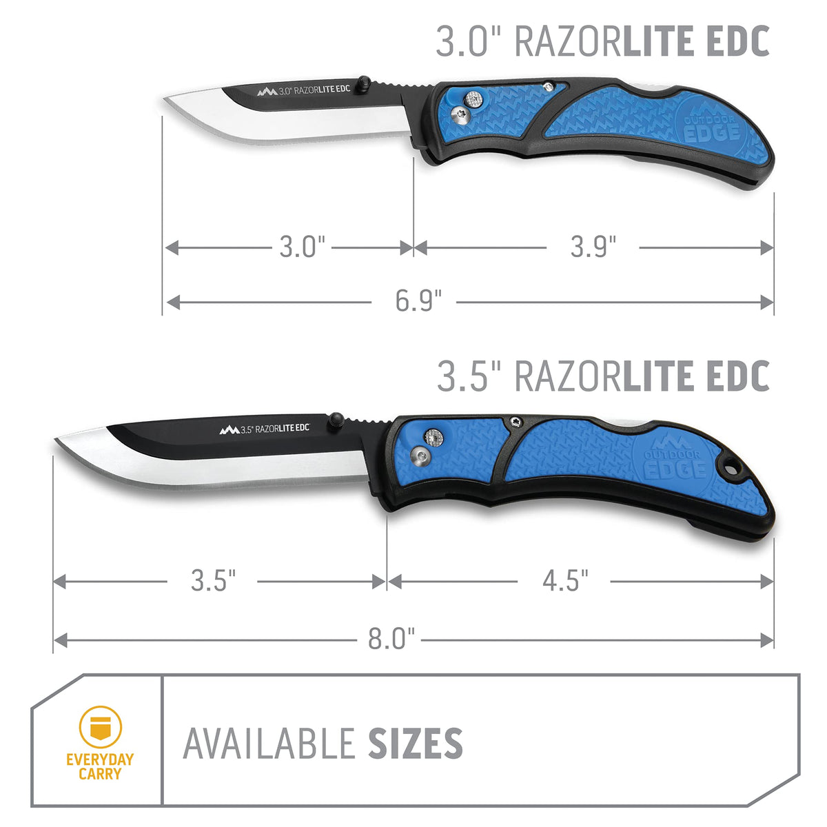 OUTDOOR EDGE 3.0" RazorLite EDC Knife, Blaze Orange