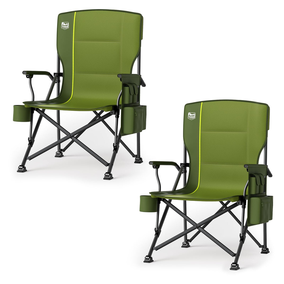 TIMBER RIDGE Oversized Folding Camping Chair High Back 500lbs
