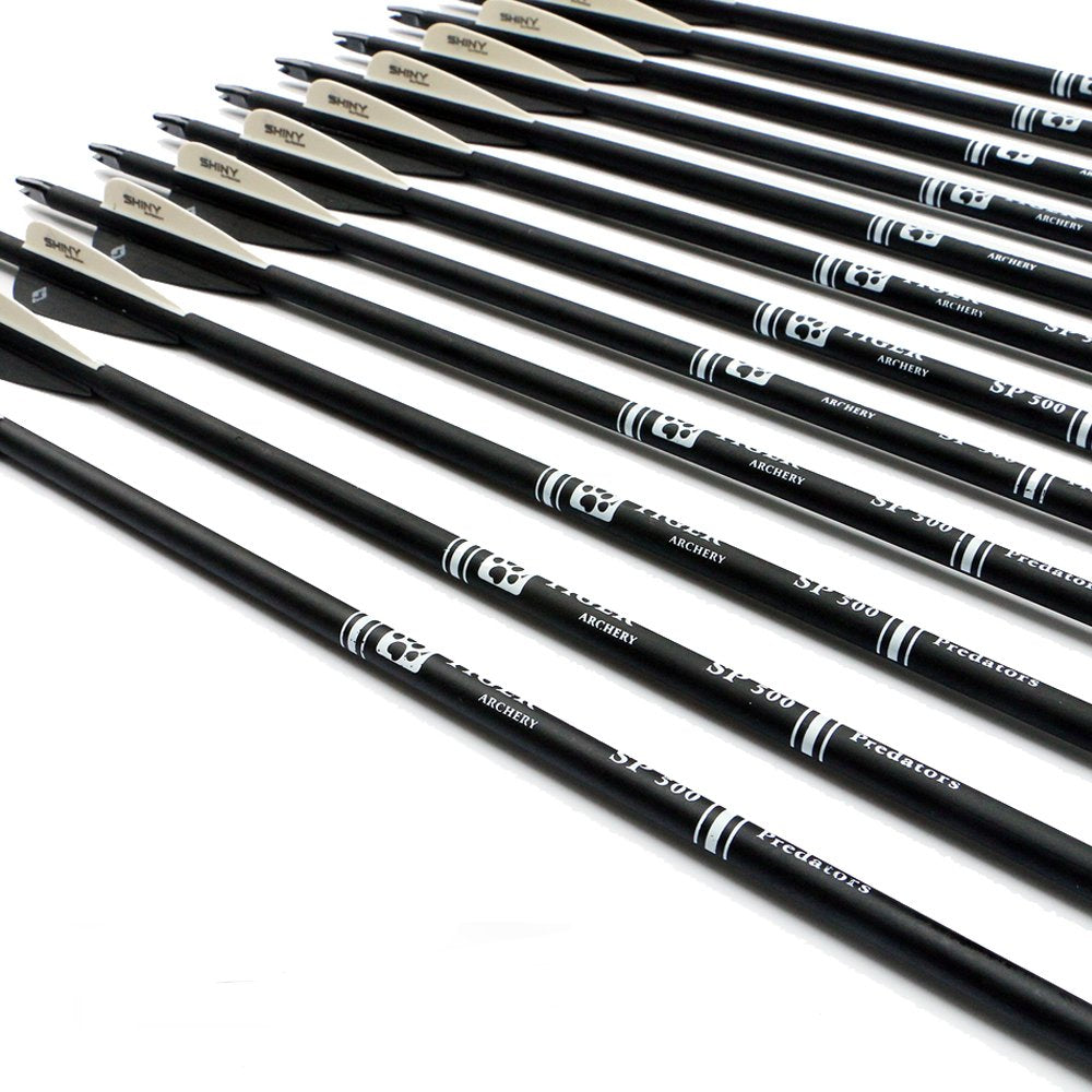 30" Carbon Arrows for Compound Recurve Bow Hunting Target