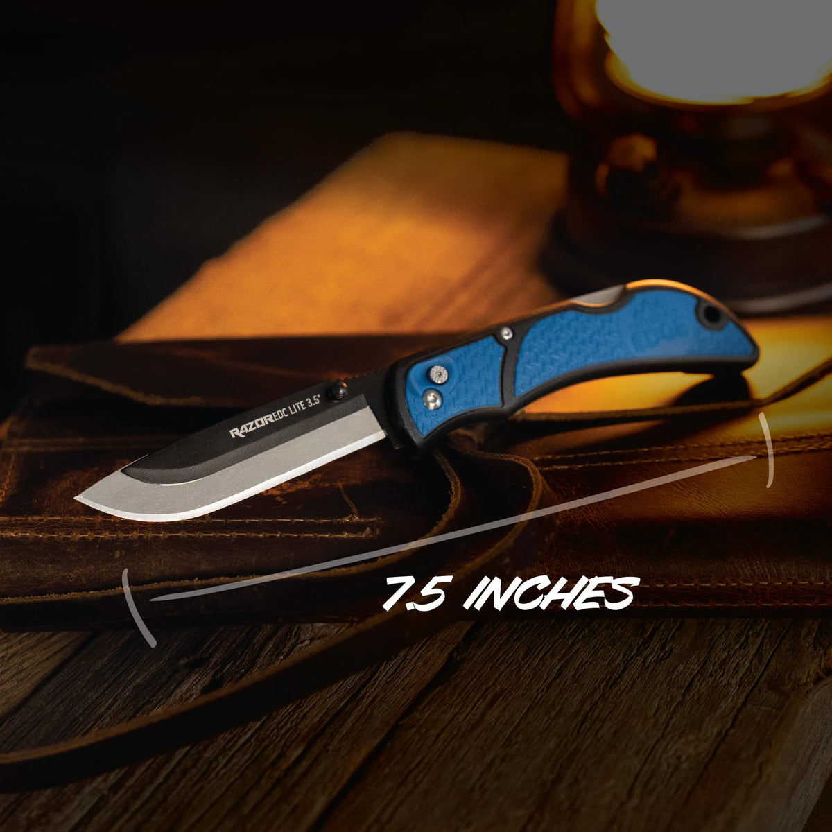 OUTDOOR EDGE 3.5" RazorLite EDC Pocket Knife (Obsidian Black), with Replaceable Blades and Clip, Perfect Carry Knive for Camping, Hunting and Survival, Includes 12 Black Steel Drop Point Blades
