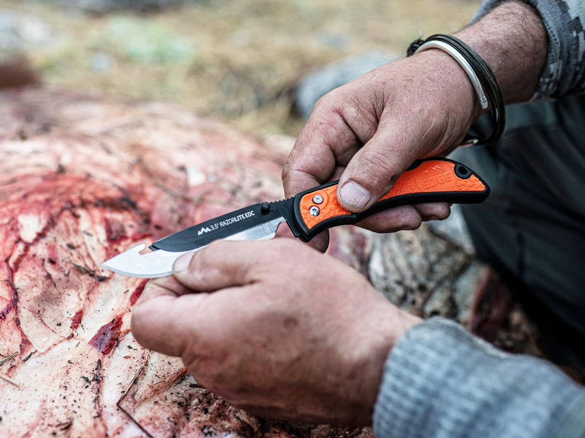 OUTDOOR EDGE 3.0" RazorLite EDC Knife, Blaze Orange
