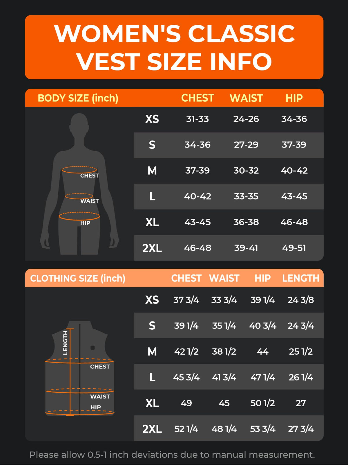 ORORO Women’s Heated Vest, 4 Heating Zones Lightweight Electric Vest