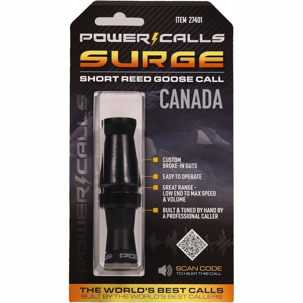 Power Calls: Canada Goose Call, Surge, Stealth Black