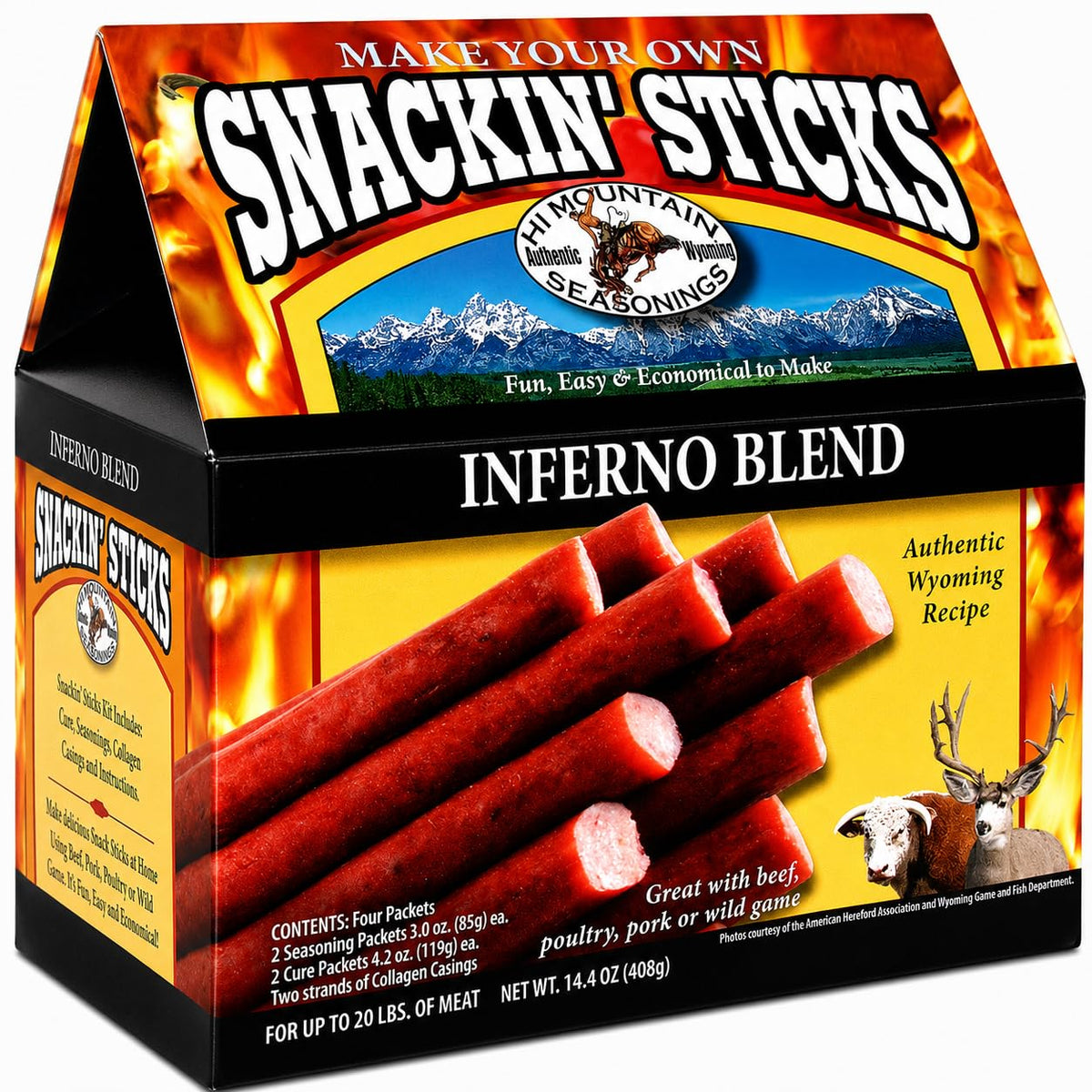 Hi Mountain Snack Stick Seasoning Kit | HUNTER'S BLEND | Makes 20 lbs