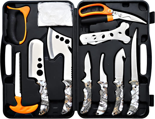 KNINE OUTDOORS Hunting Deer Knife Set Field Dressing Kit