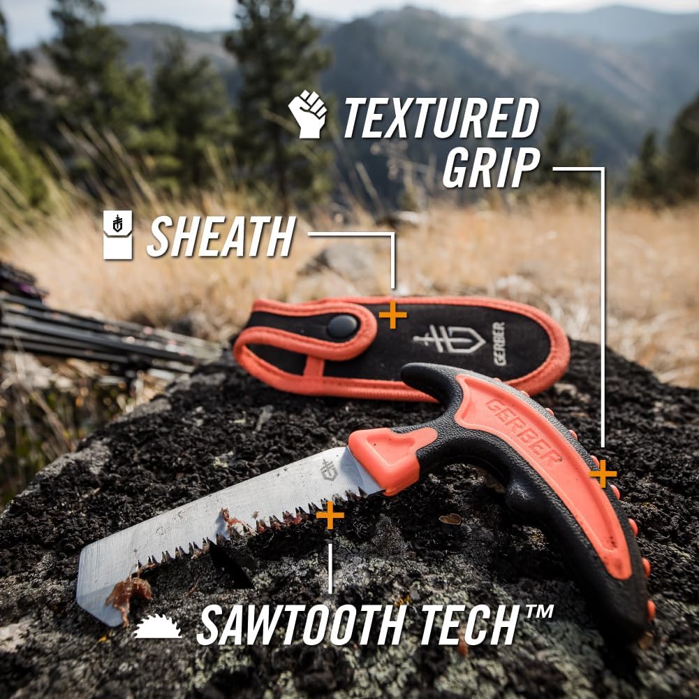 Gerber Vital Pack Compact Folding Saw for Camping and Survival with Sheath