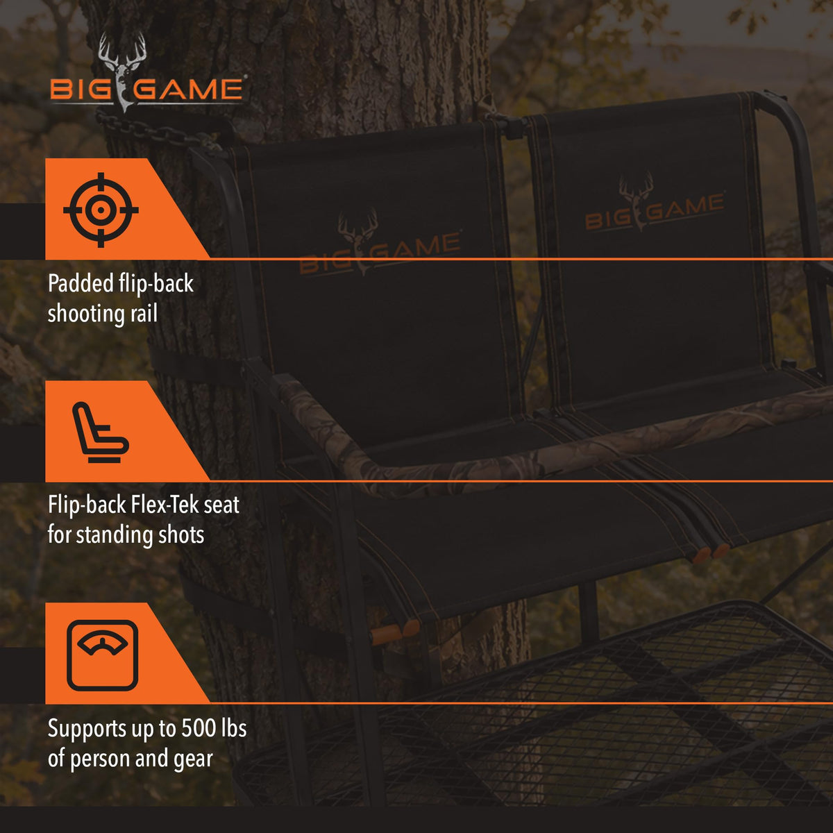 BIG GAME Ladder Tree/Tripod Stand for Hunting Deer