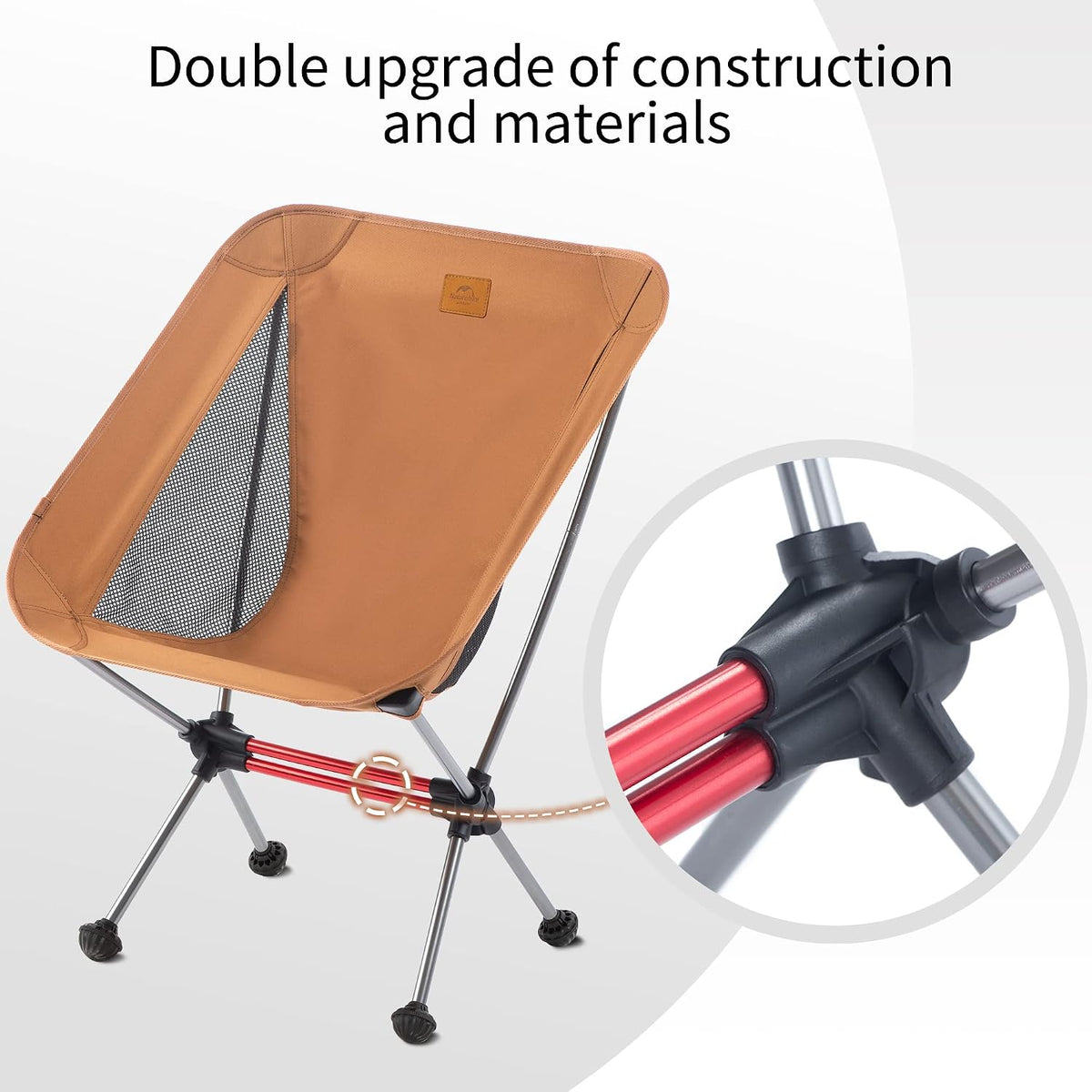 Naturehike YL08 Ultralight Camping Chair — Only 2.12 LBS, Anti-Sinking Feet
