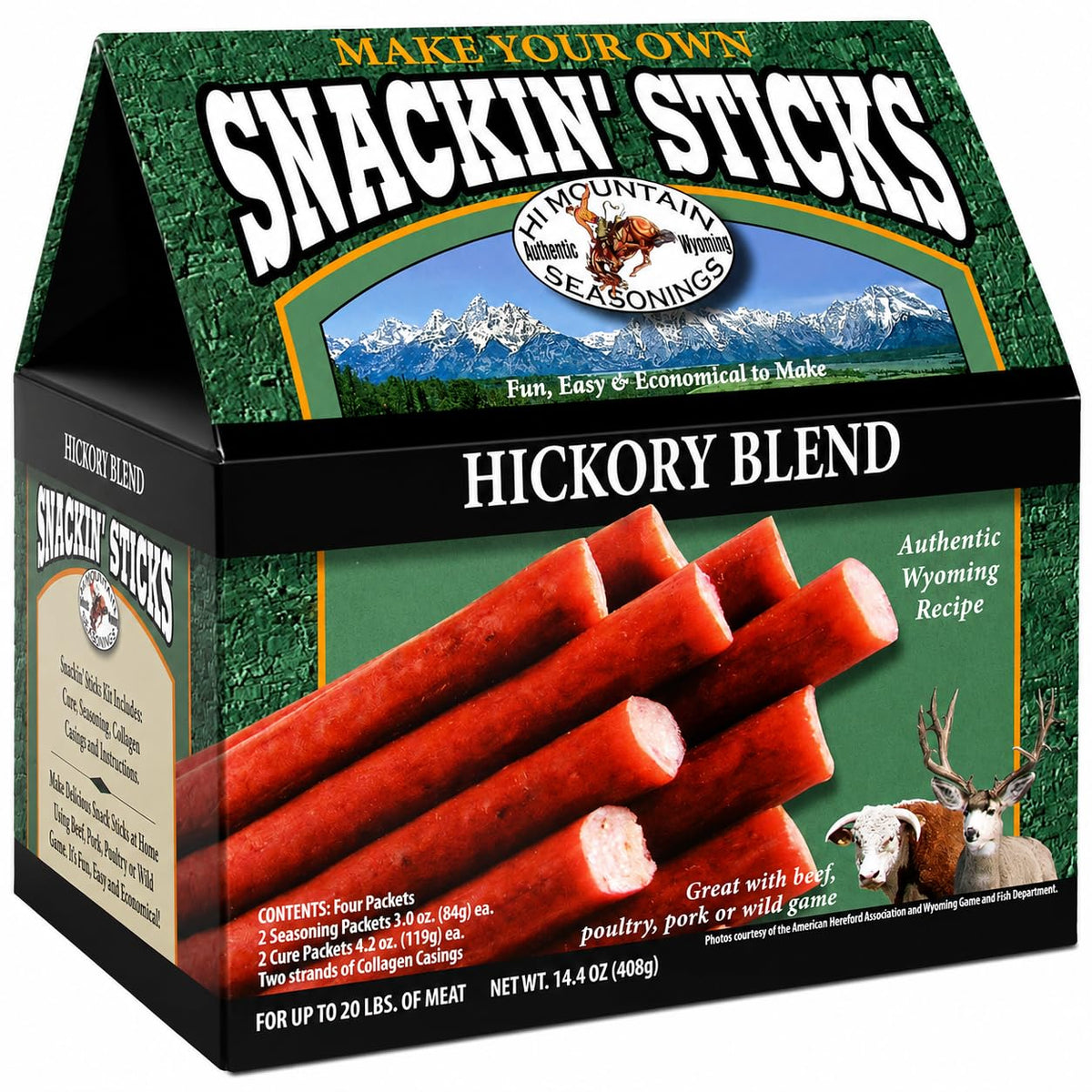 Hi Mountain Snack Stick Seasoning Kit | HUNTER'S BLEND | Makes 20 lbs