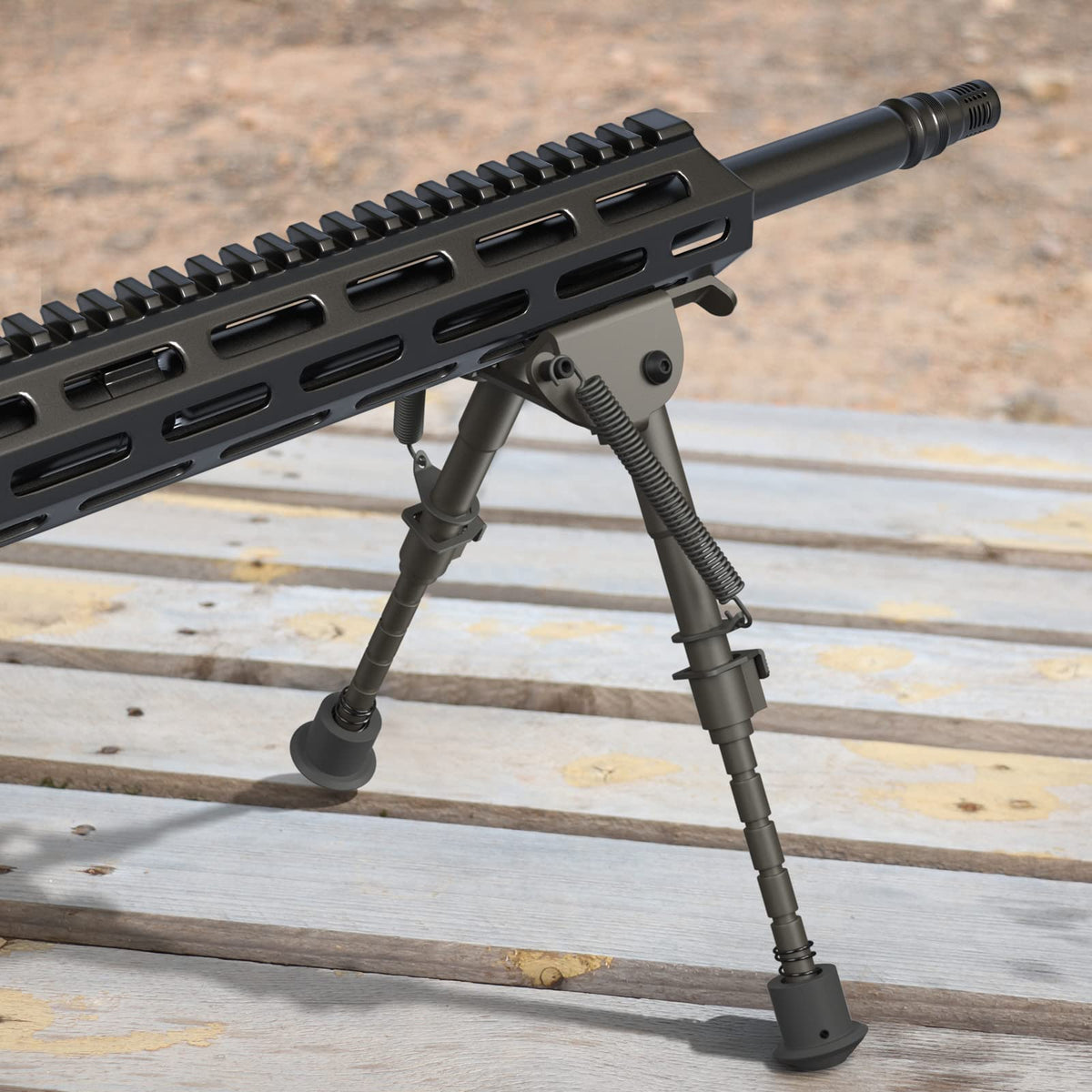 Feyachi B13 Tactical M Lock Bipod 6-9 Inch Lightweight Rifle Bipod Directly Attach to M Lock System for Hunting and Shooting