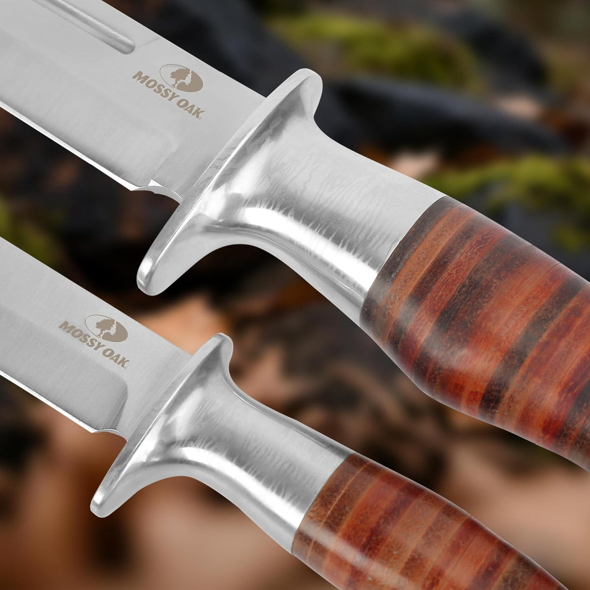 Mossy Oak 2-Piece Fixed Blade Bowie Knife Set with Sheath