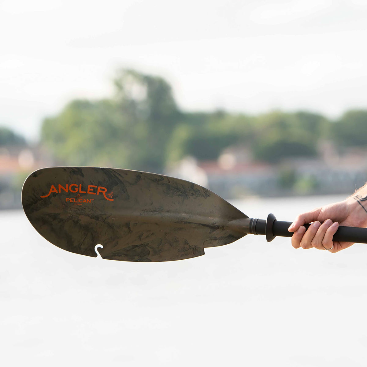 Pelican - Poseidon Angler Paddle - Aluminum Shaft with Reinforced Fiberglass Blades - Lightweight, Adjustable Kayaks Paddles - Perfect for Kayak Fishing