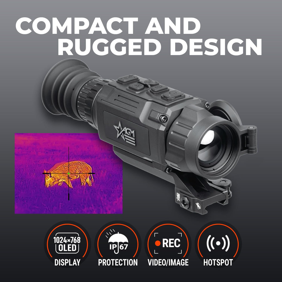 AGM Global Vision Rattler V2 Thermal Imaging Scope High-Sensitivity Sensor