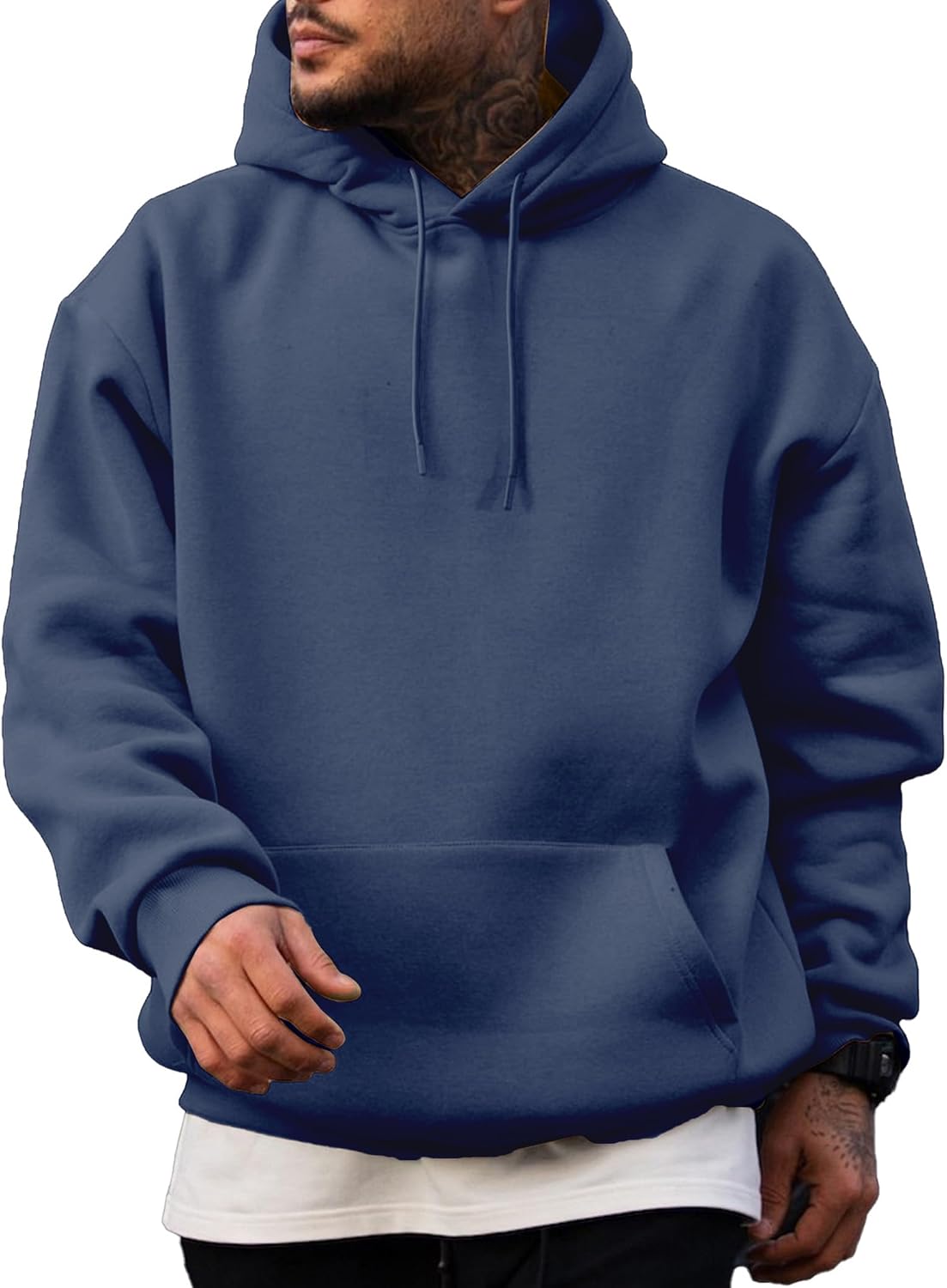 JMIERR Mens Fleece Lined Oversized Hoodie Pullover Sweatshirts