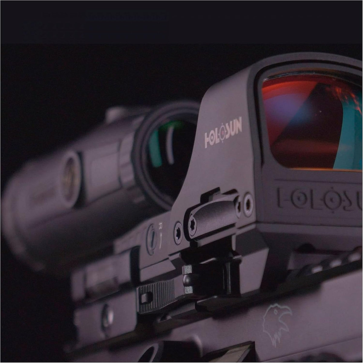 HOLOSUN 510C & HM3X Combo RED/Green Multi-Reticle Circle Dot Open Reflex Sight w/3x Flip-to-Side Magnifier 510C-HM3X