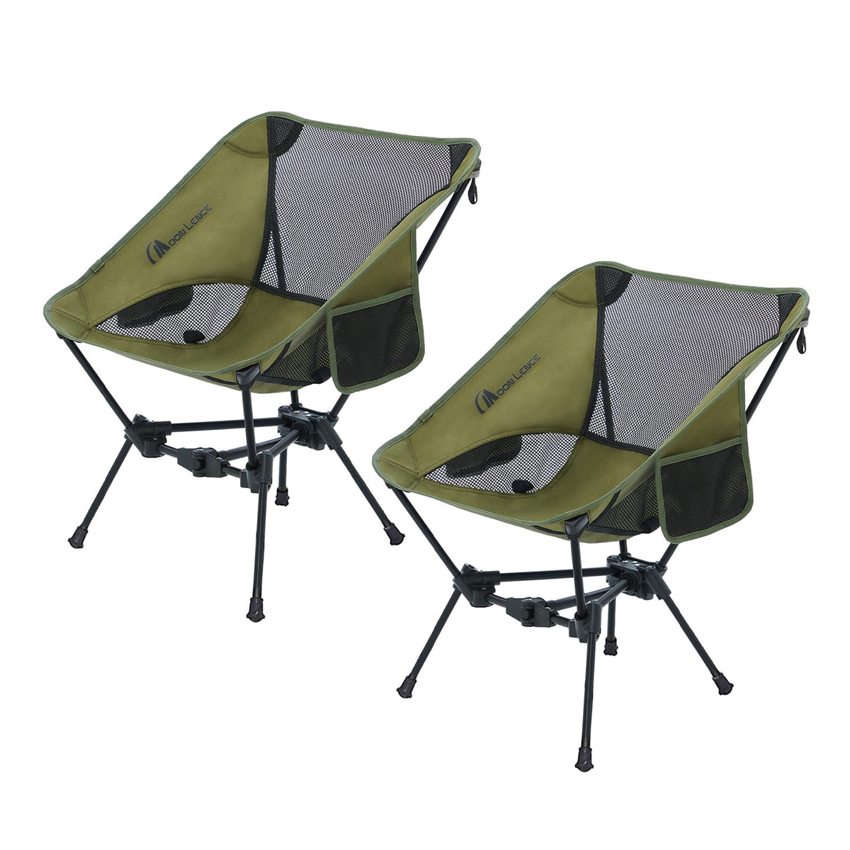 MOON LENCE Camping Chair Portable Backpacking Chair - The 4th Generation Ultralight Folding Chair - Compact, Lightweight Foldable Chairs for Hiking Mountaineering Beach (Green)