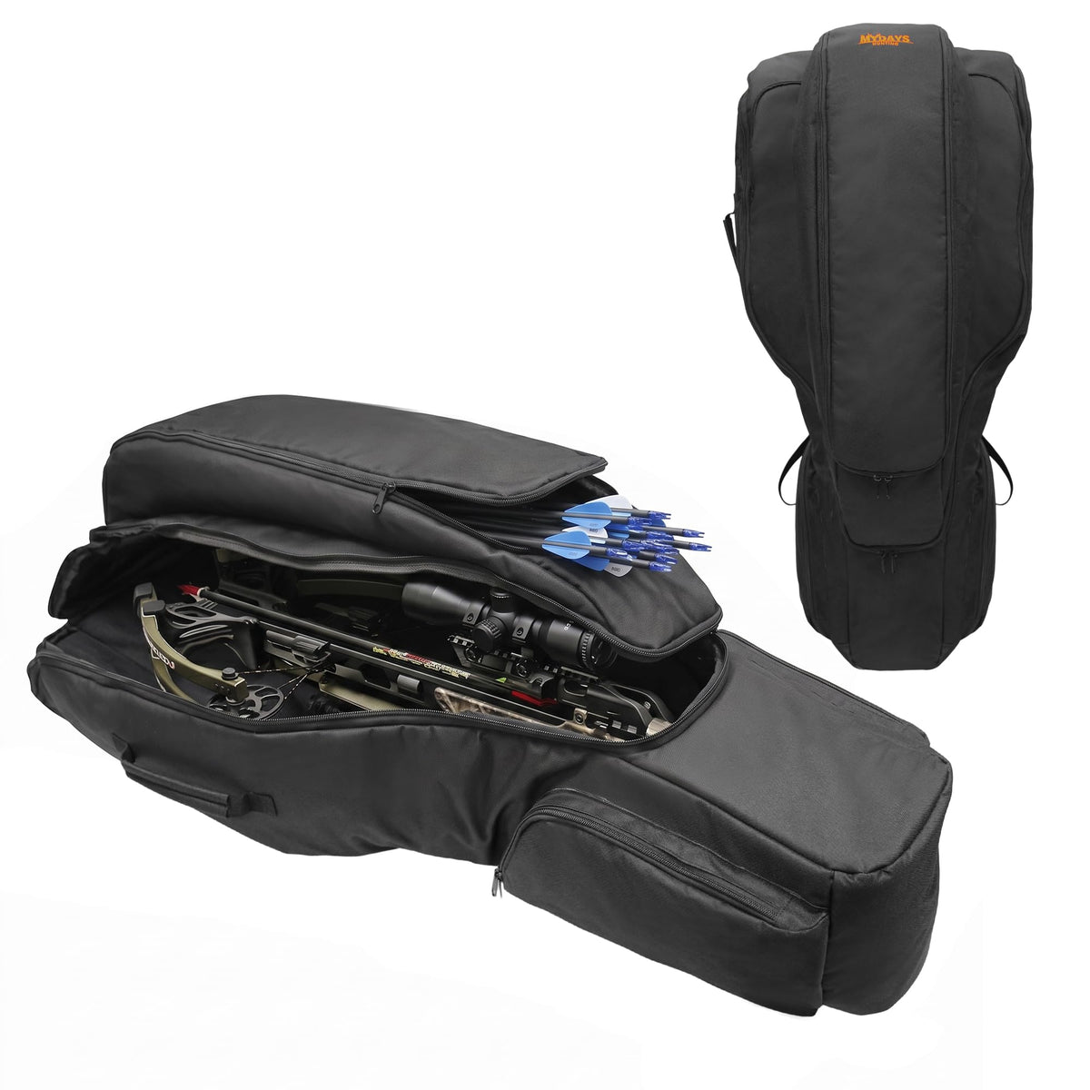 MYDAYS Soft Crossbow Case, Narrow-limb Crossbows Backpack, Soft Shell Padded Archery Gear Bag, Water Resistant Narrow Archery Bow Carrier Bag for Outdoor Hunting Shooting