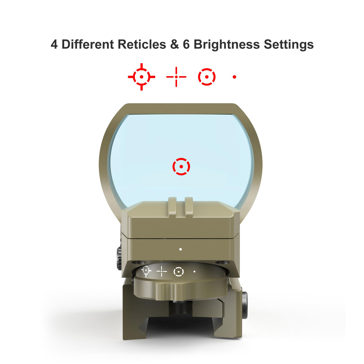 Feyachi Reflex Sight, Multiple Reticle System Red Dot Sight with Picatinny Rail Mount, Absolute Co-Witness