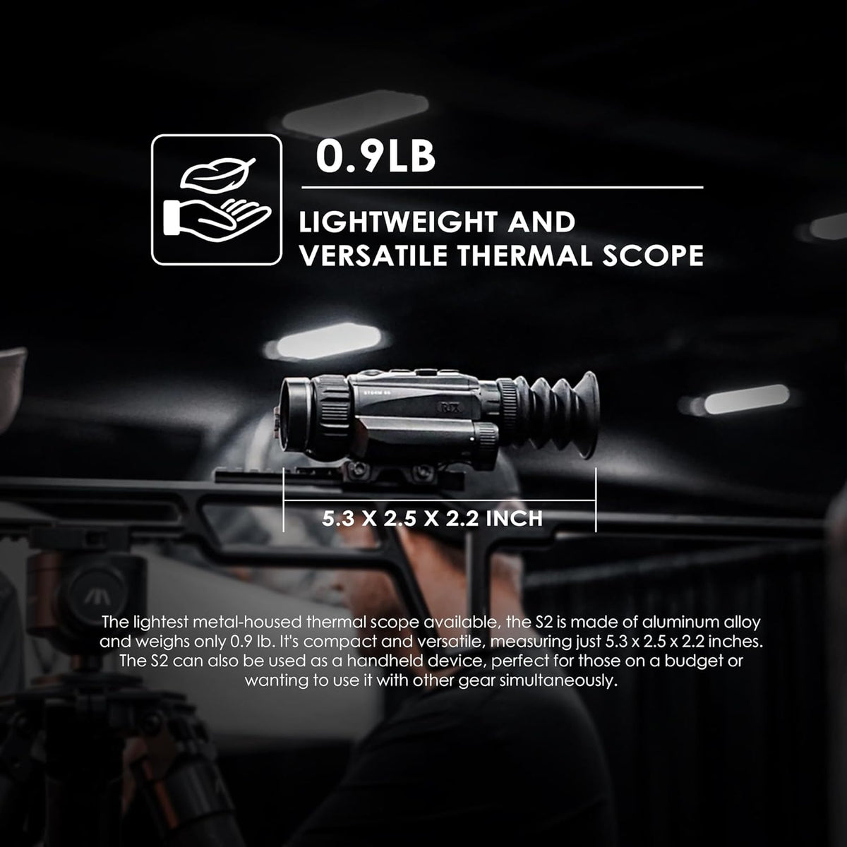 RIX Storm S2 256x192 Thermal Scope, 25mm Lens for Hunting