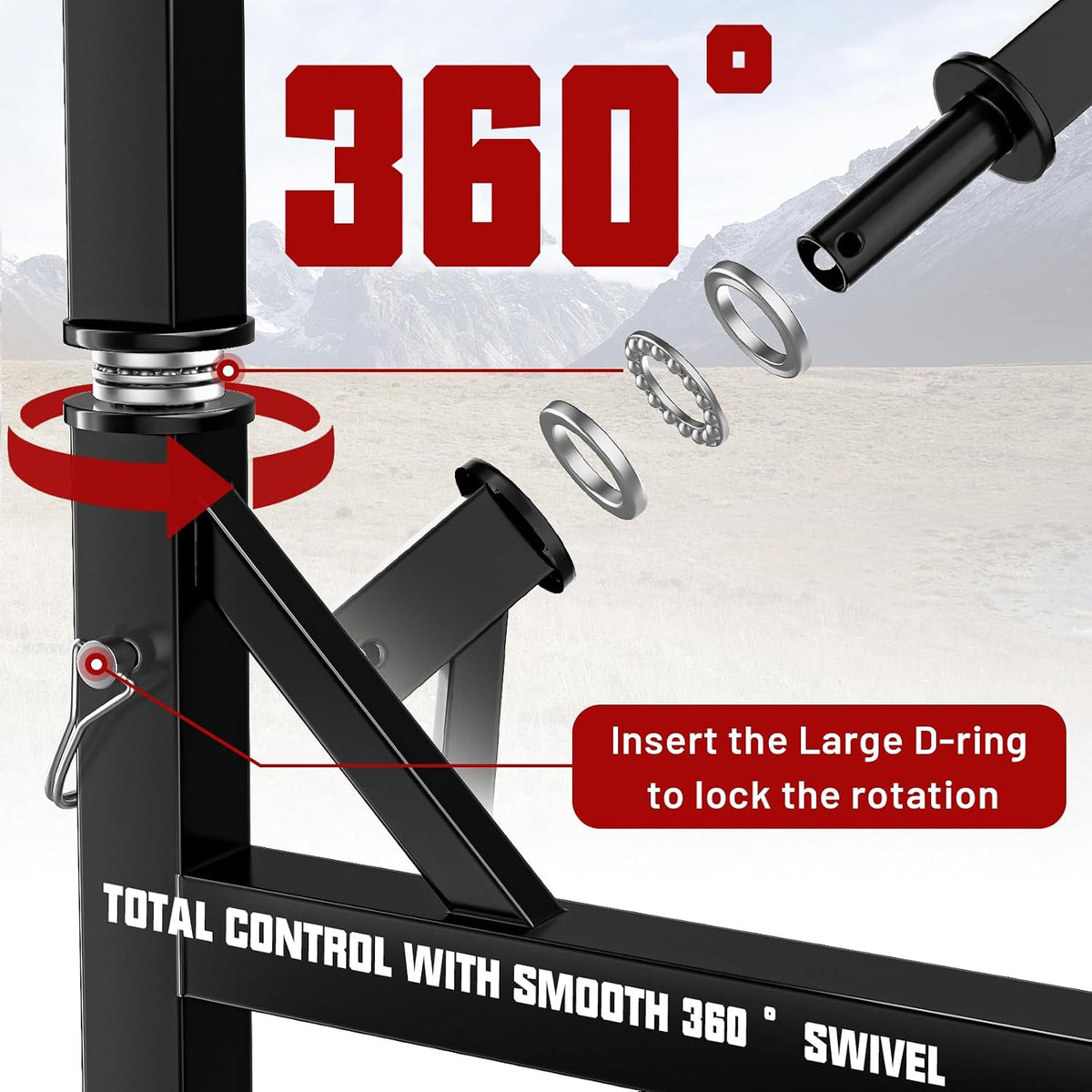 Truck Hitch Game Hoist Kit with Winch & Gambrel, 400 lb Capacity