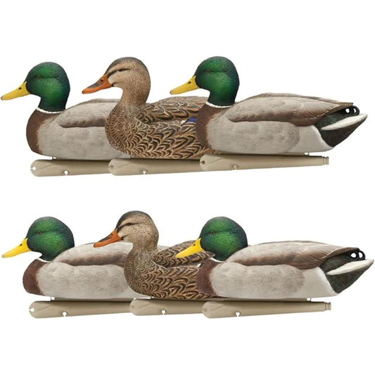 Avian X Topflight Realistic Open Water Mallard Duck Decoys with Weight-forward swim keel Set of 6 (Multicolor)