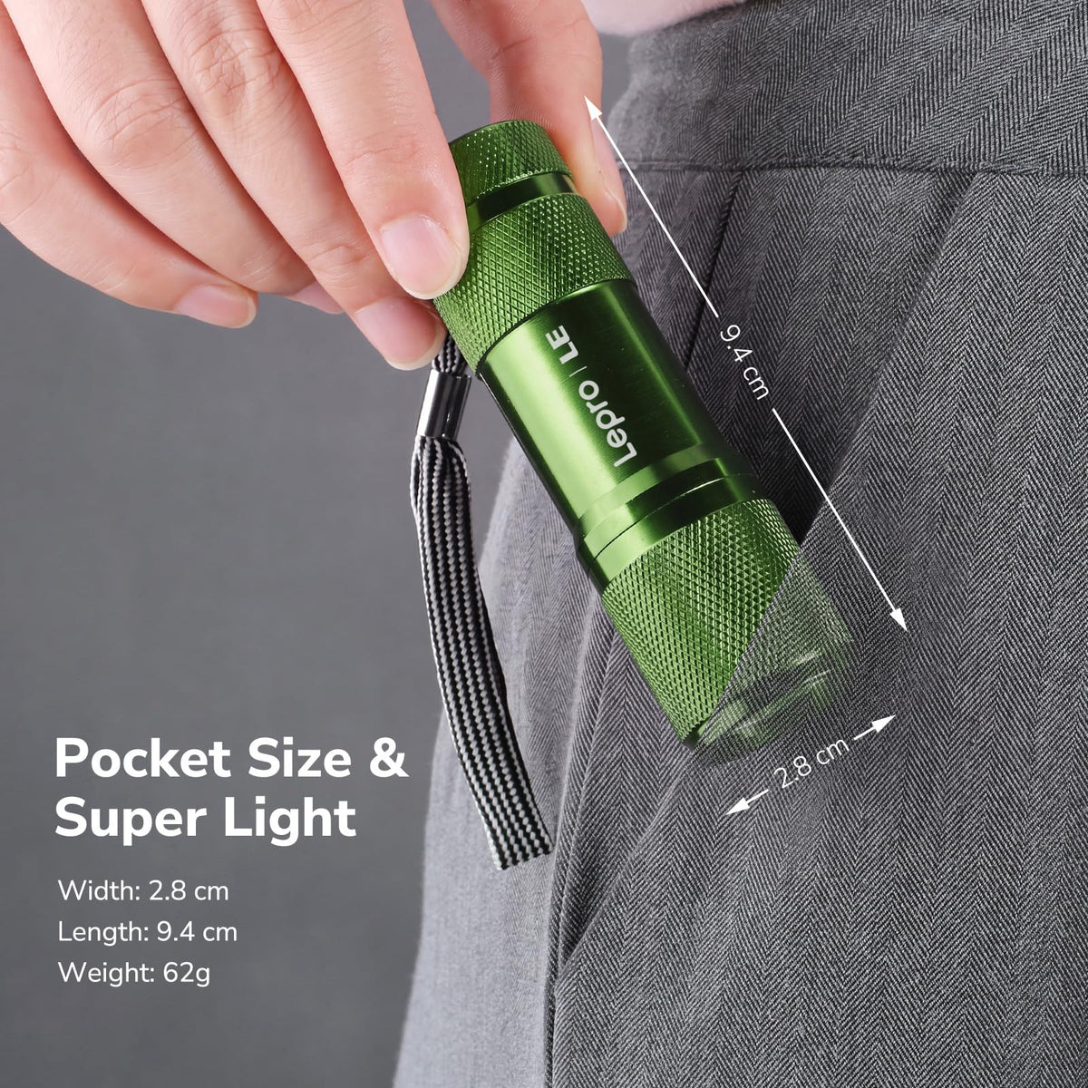 Lepro 395nm UV LED Flashlight, 9 LED Blacklight Detector