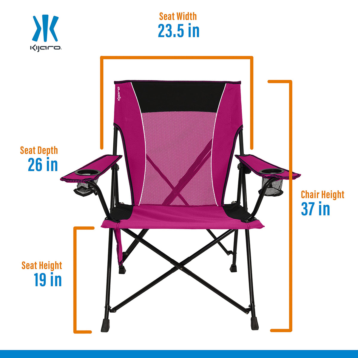 Kijaro Dual Lock Chair Color: Victoria Desert Orange
