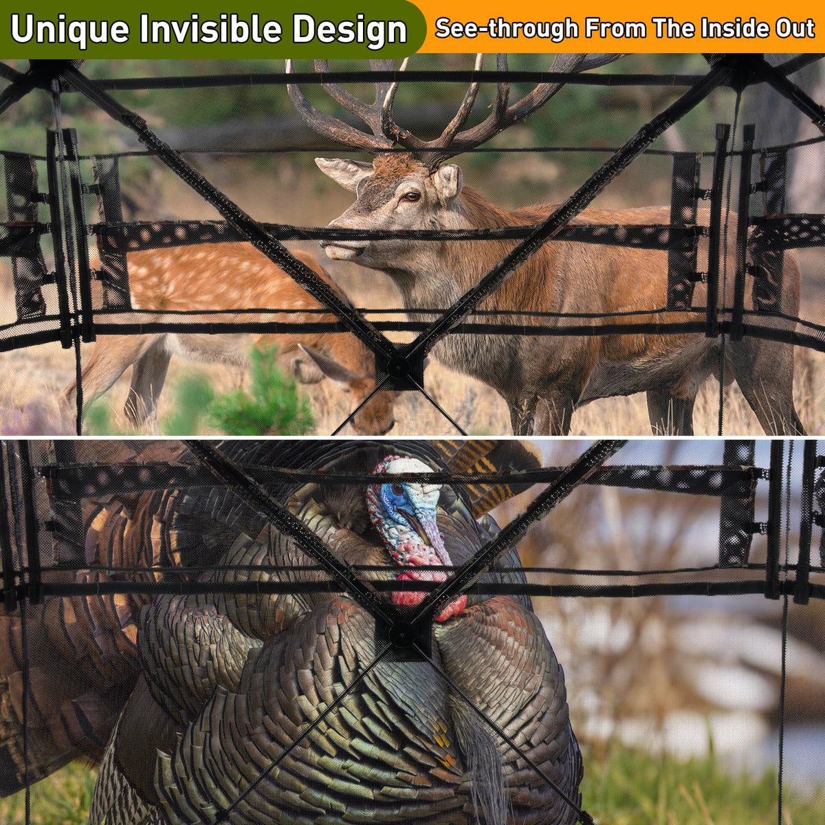 TLC Sport Hunting Blind, 270°/360° See Through Ground Blind for 2-4 Person