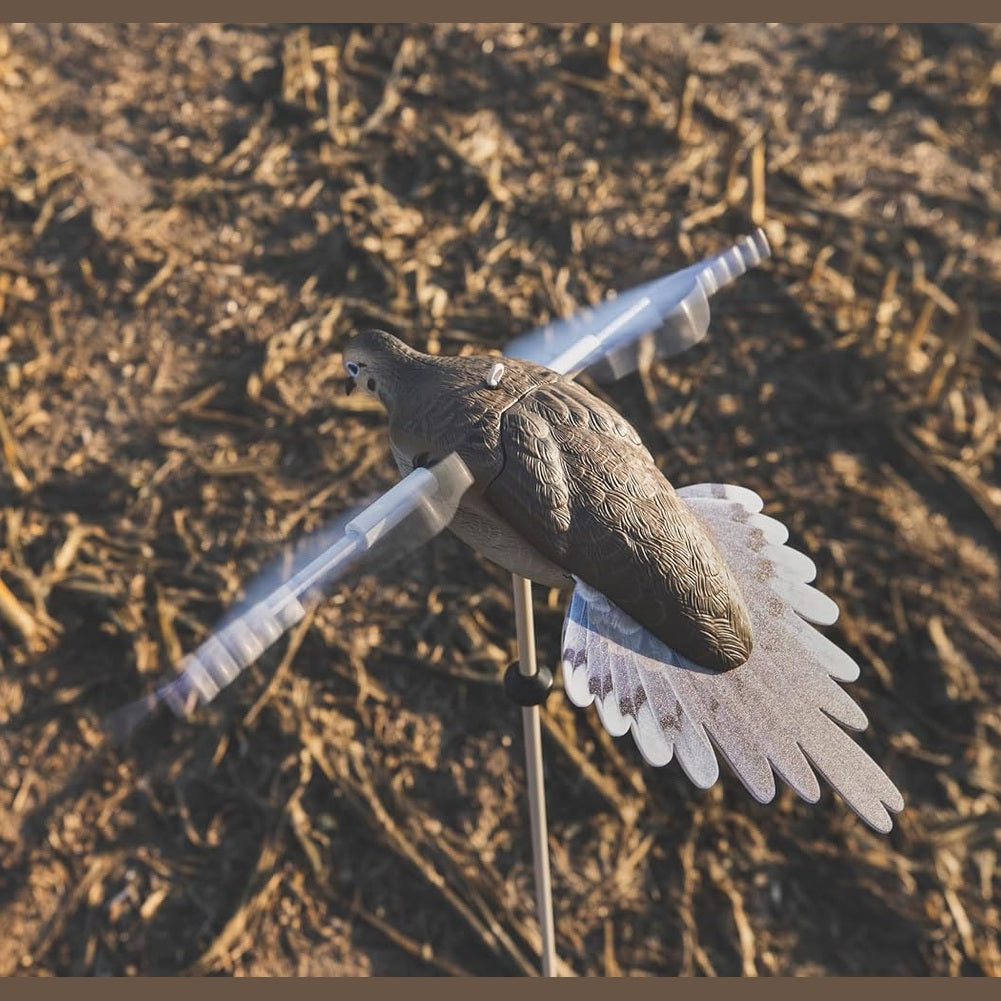 Avian-X PowerFlight Spinning Wing Dove Life-Size Motion Decoy - Durable Weather-Resistant Realistic Lifelike Hunting Decoy with Mounting Stake & Carry Bag Included