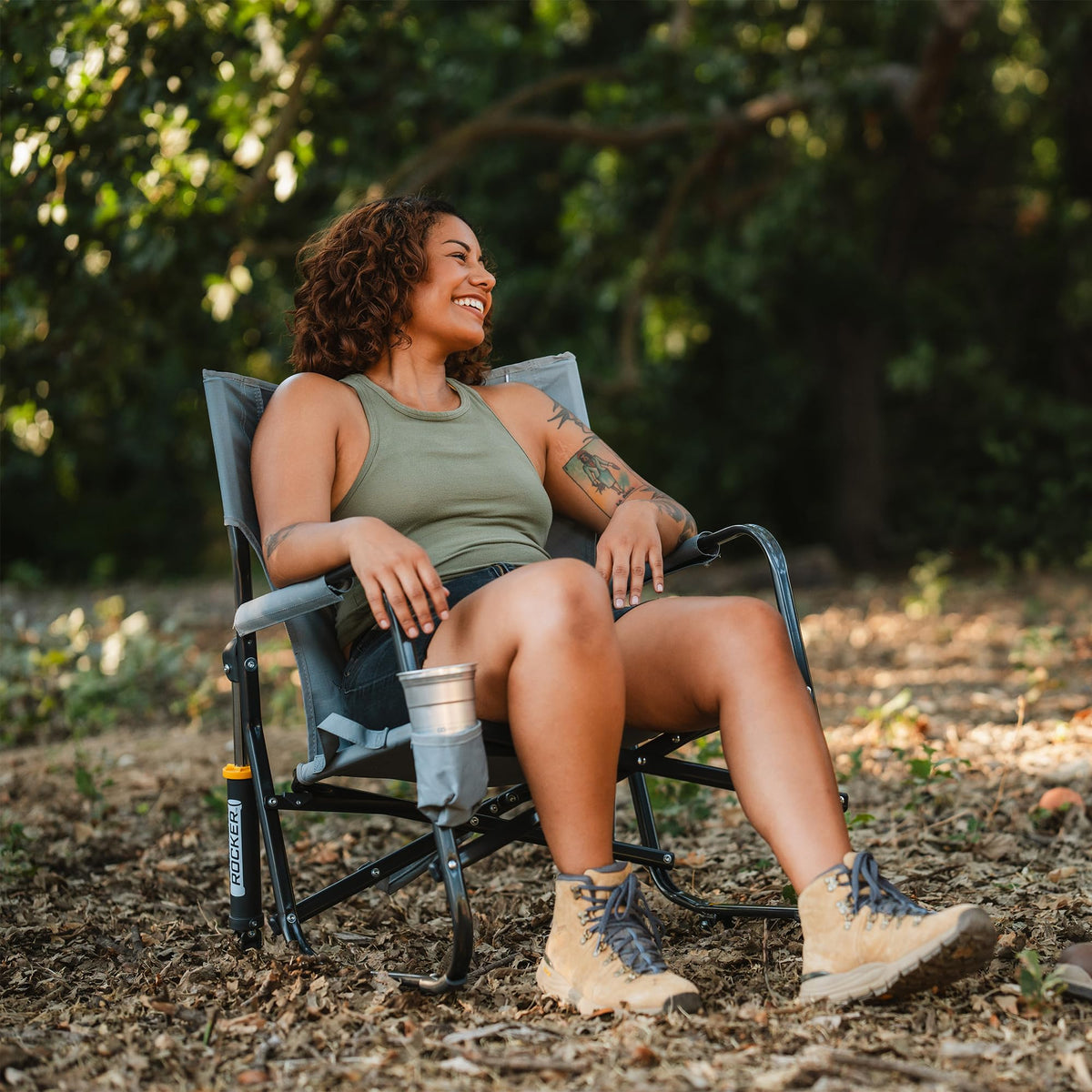 GCI Outdoor Stowaway Rocker - Hunter Topo