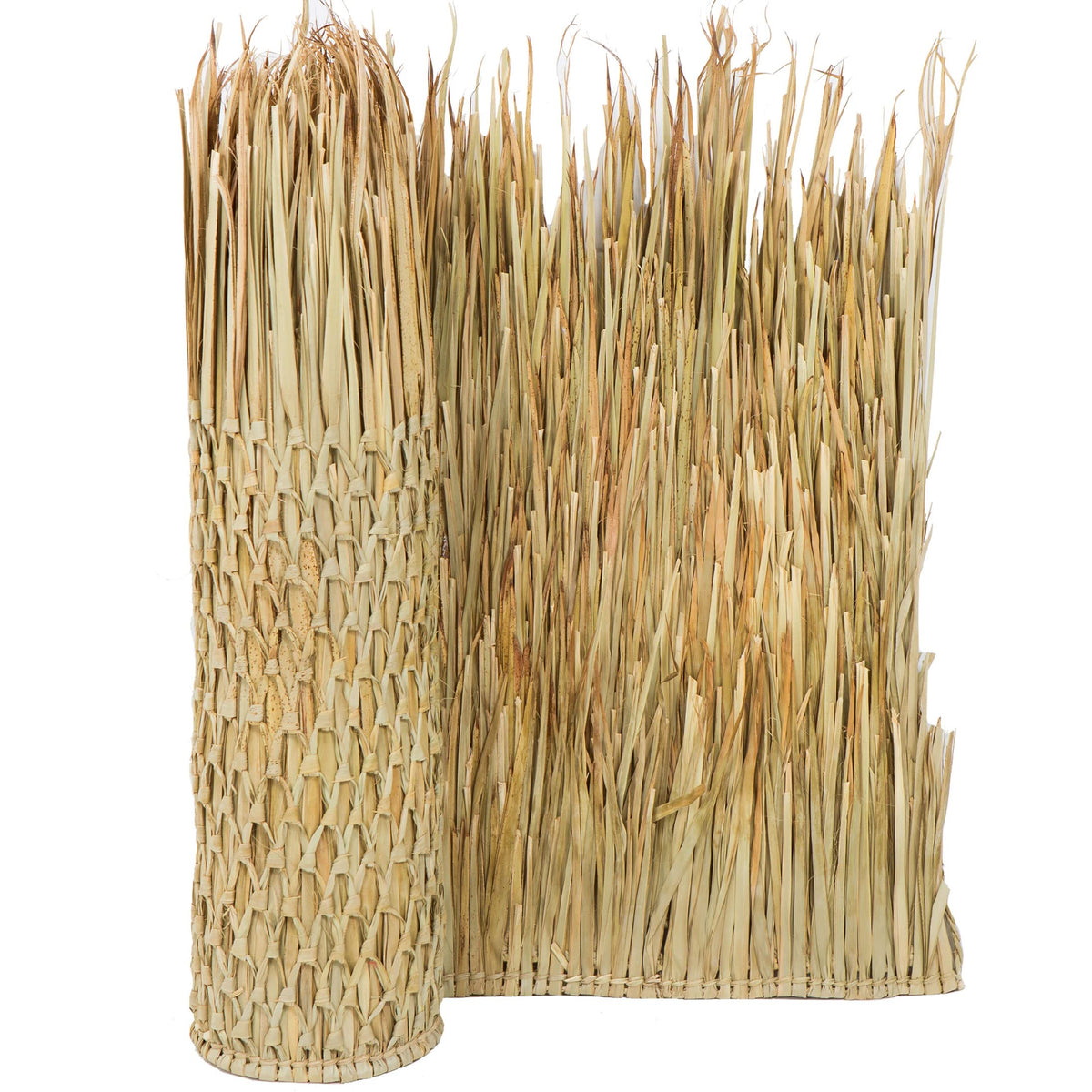 Forever Bamboo Mexican Palm Thatch Roof Runner Roll Duck Blind Grass Tiki Hut Thatch Duck Boat Blinds Palapa Thatch Roofing for Tiki Bar Huts 35 in H x 30 ft L