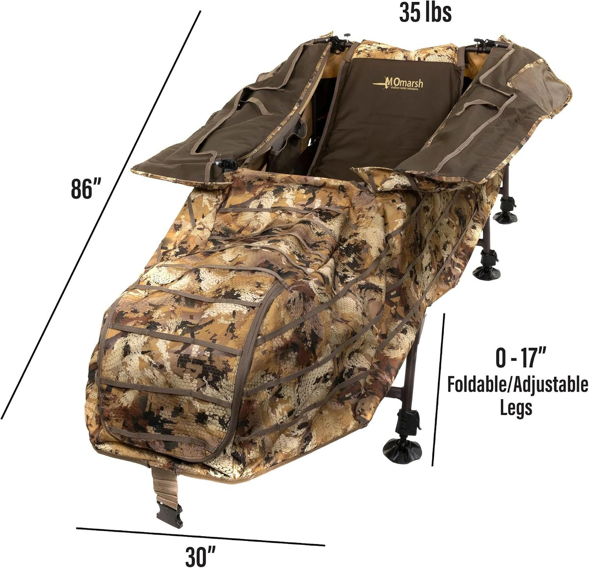 Momarsh Invisi Lay Blind System for Waterfowl Hunting in Optifade Marsh