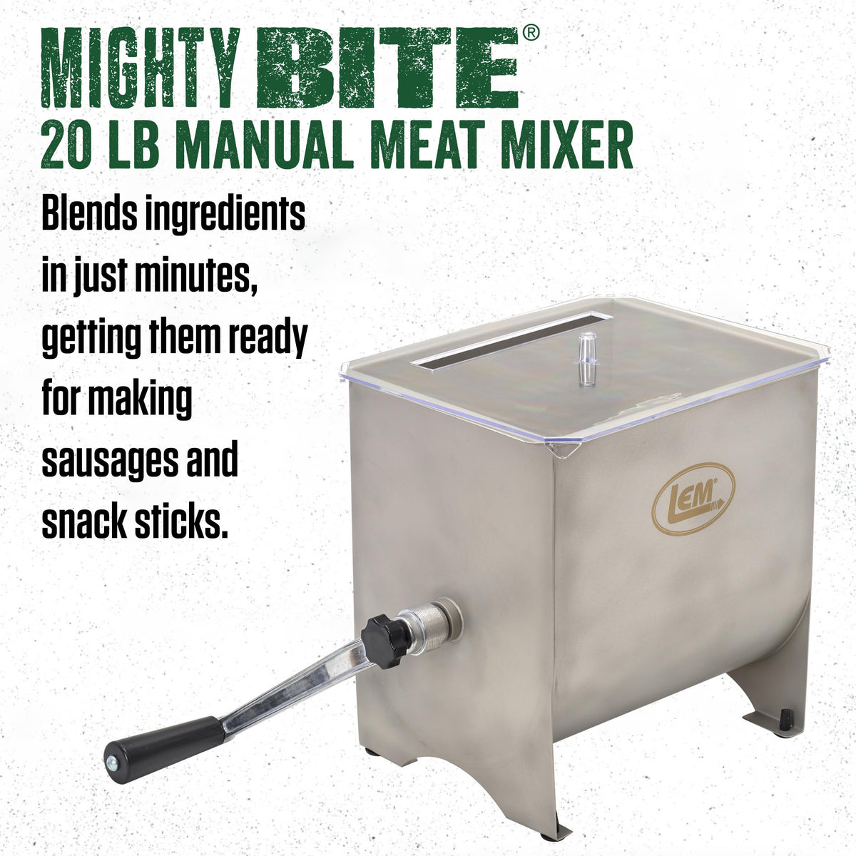 LEM Products MightyBite 5 lb Sausage Stuffer, Professional Design, Stainless Steel, Includes Clamps & Stuffing Tubes, Removable Cylinder, Air-Release Piston, Meat Stuffer Machine for Home Use