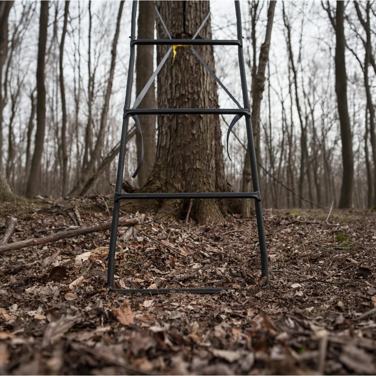 Hawk Hunting Big Denali Ladderstand with Wide Seat, Backrest, Portable Stacking Ladder System and Integrated Weapon Holder, Multicolor