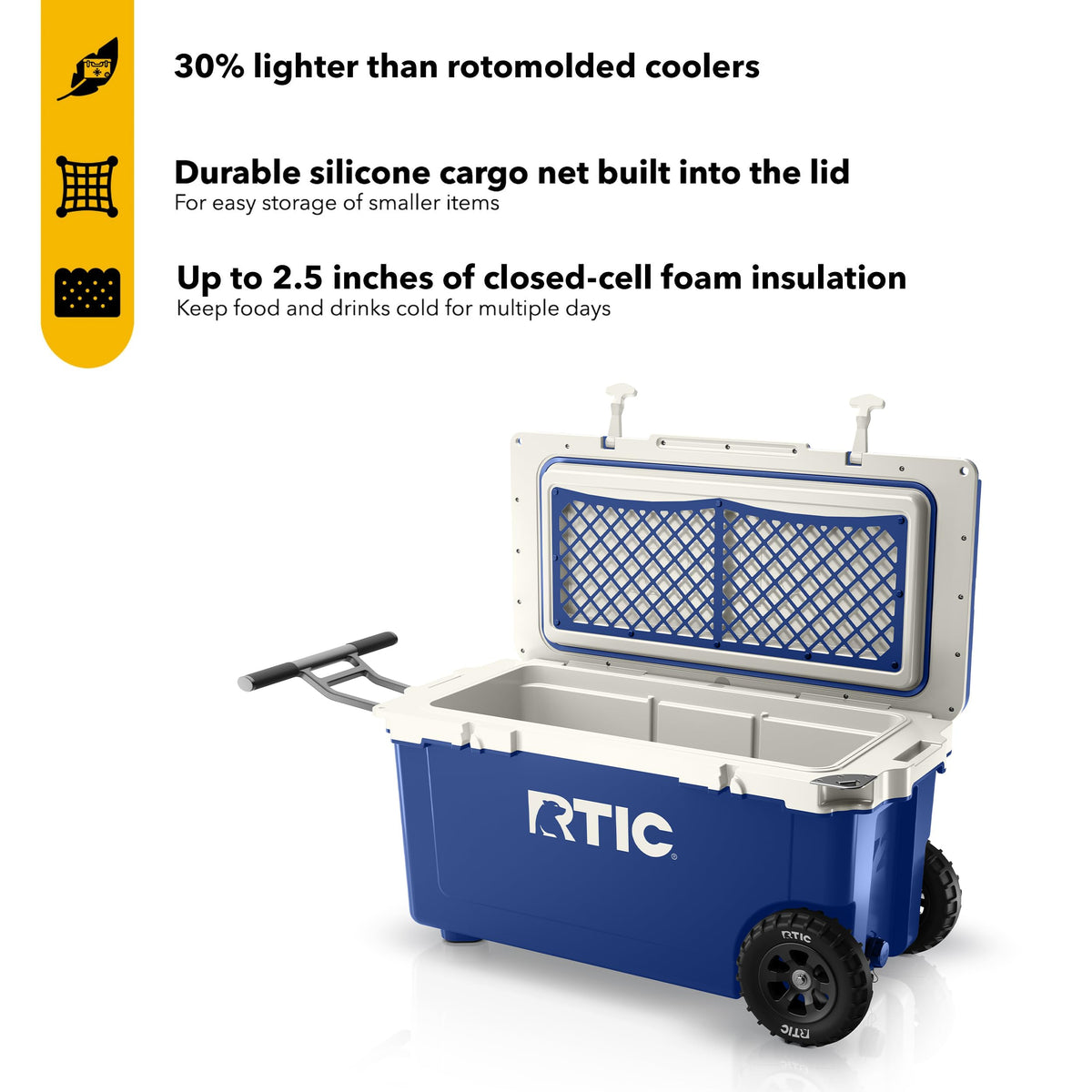 RTIC 72 QT Ultra-Light Wheeled Hard Cooler