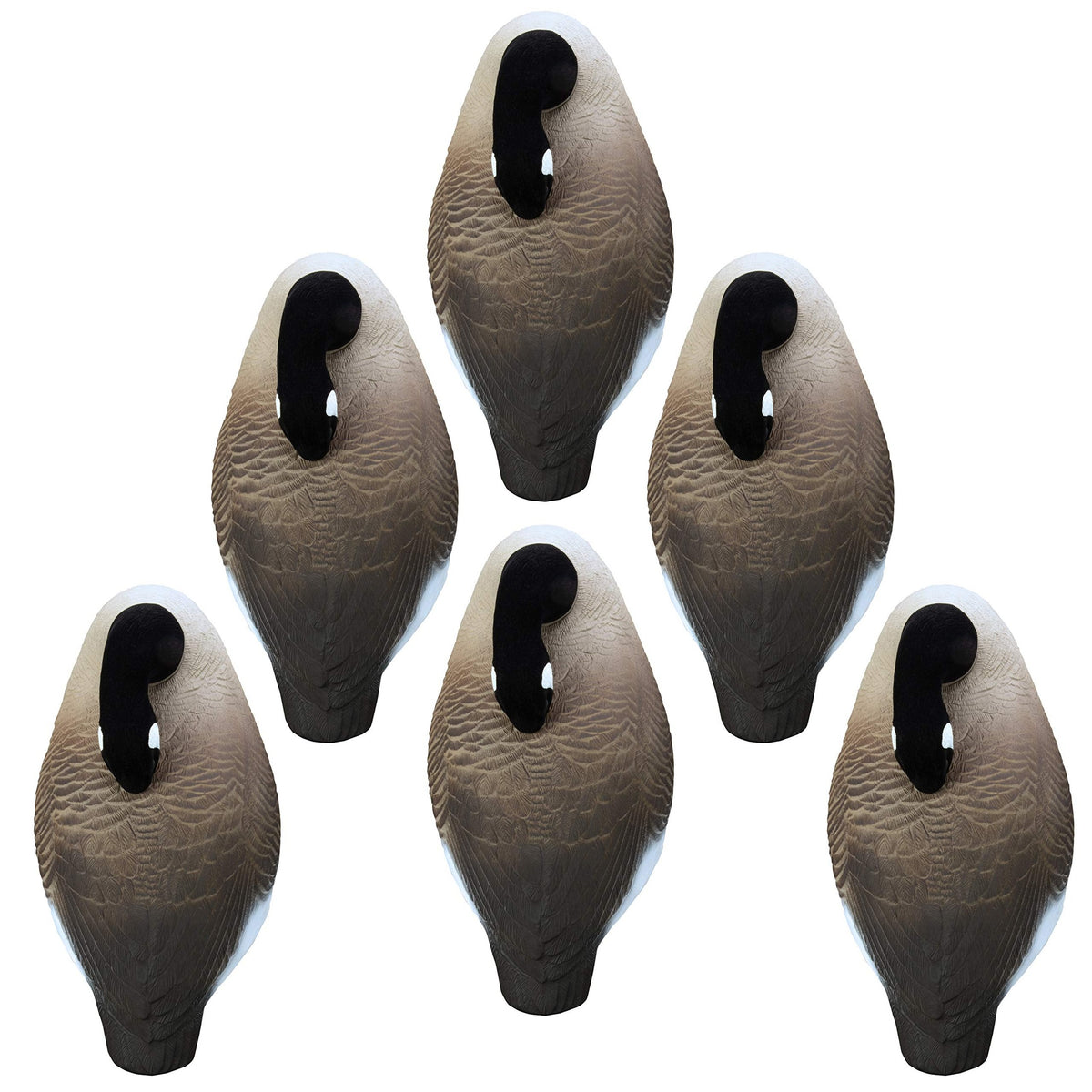 Higdon Outdoors Half Shell Goose Decoys for Waterfowl Hunting | Realistic & Stackable for Optimal Storage | Variety of Sizes and Species: Canada/Specklebelly/Blue/Snow/Sleeper/Full-Size/Magnum | 6pk