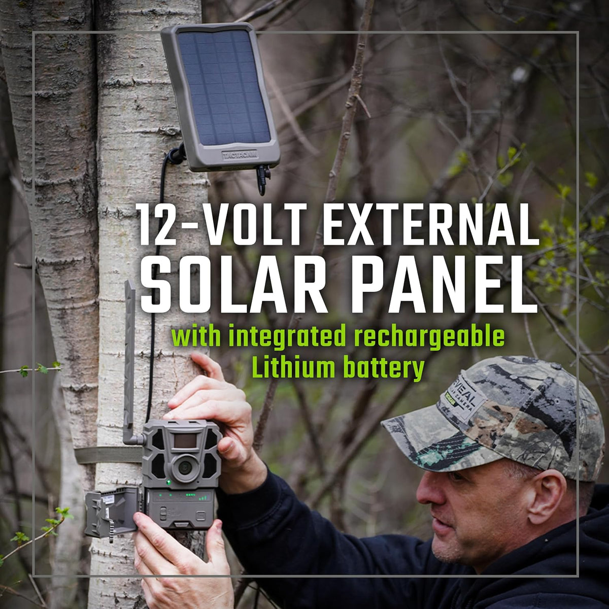 TACTACAM Reveal Solar Panel for Cellular Trail Cameras X 2.0, X, Gen 1, SK, XB (Solar Panel)