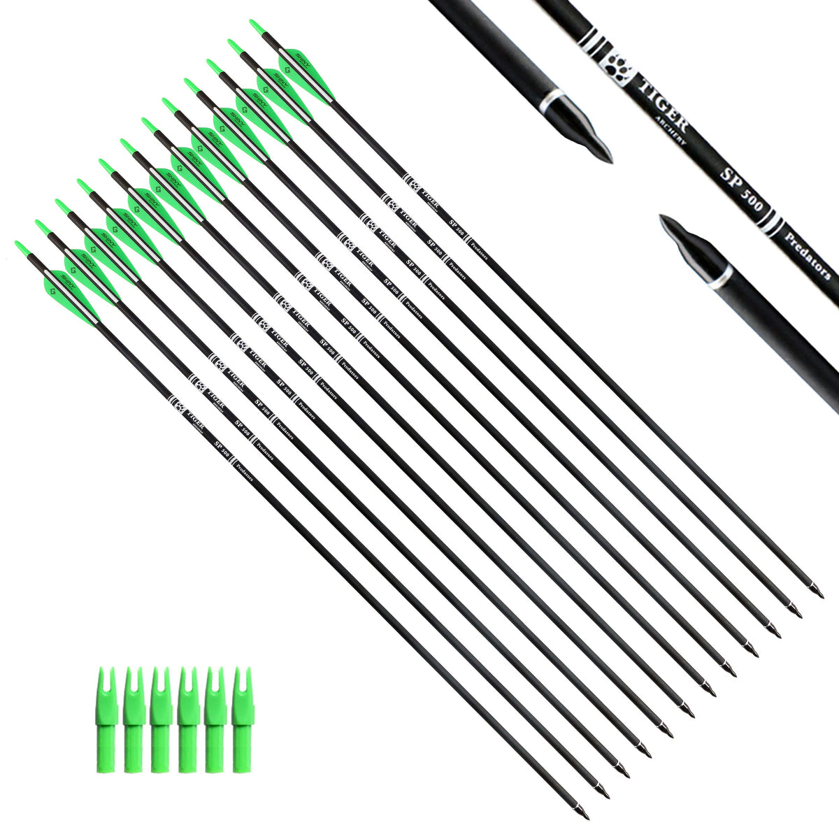 30" Carbon Arrows for Compound Recurve Bow Hunting Target