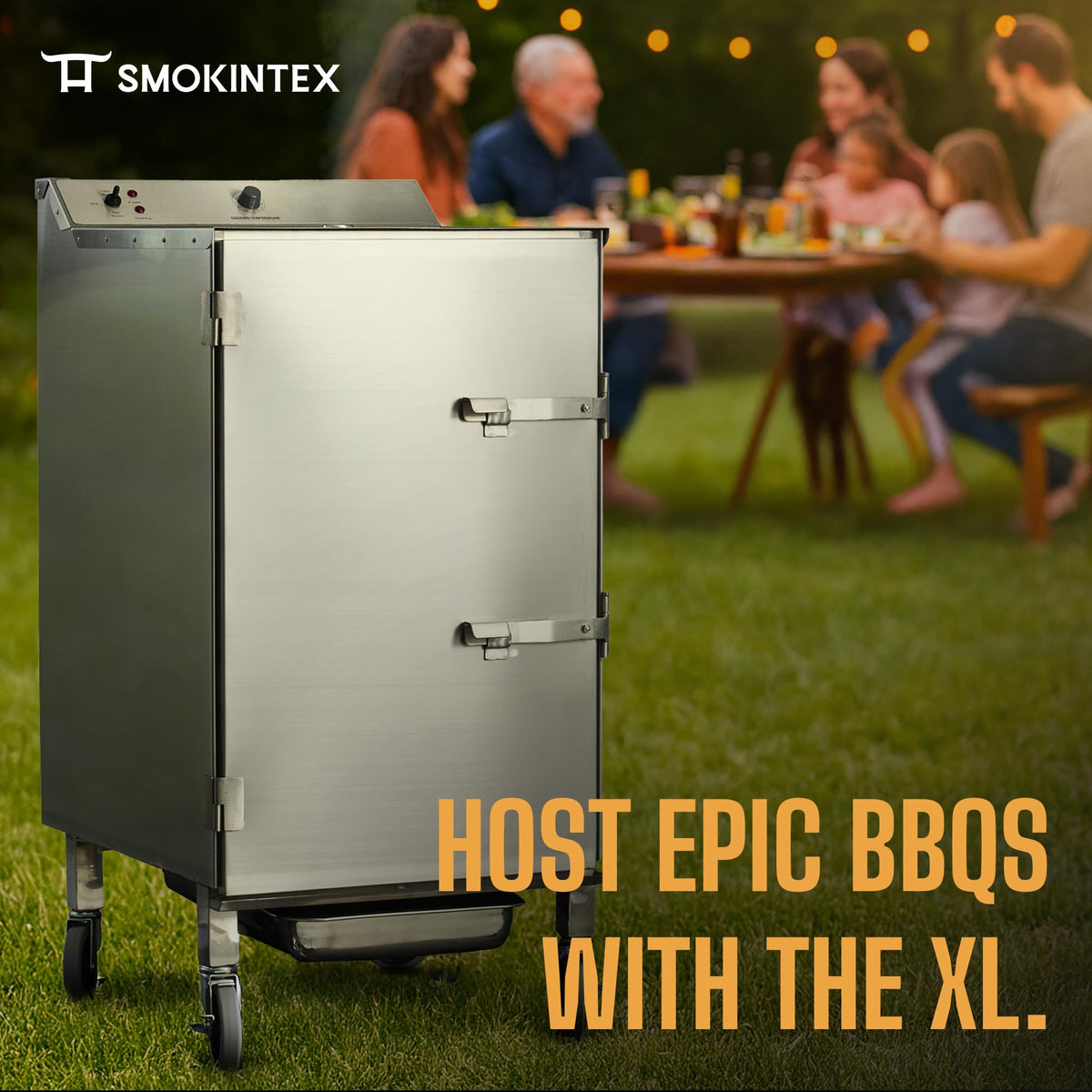 SmokinTex 'The OG' Electric Smoker - Spacious & Insulated Stainless Steel Meat Smoker with 700W Heating, & Temperature Control for BBQ, Jerky, Vegetables