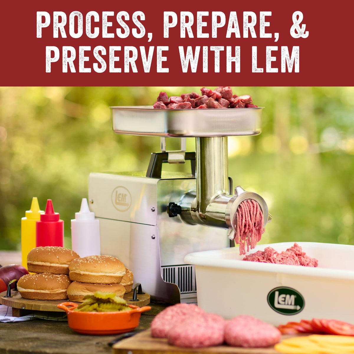 LEM Products BigBite #8 Meat Grinder, Electric Meat Grinder