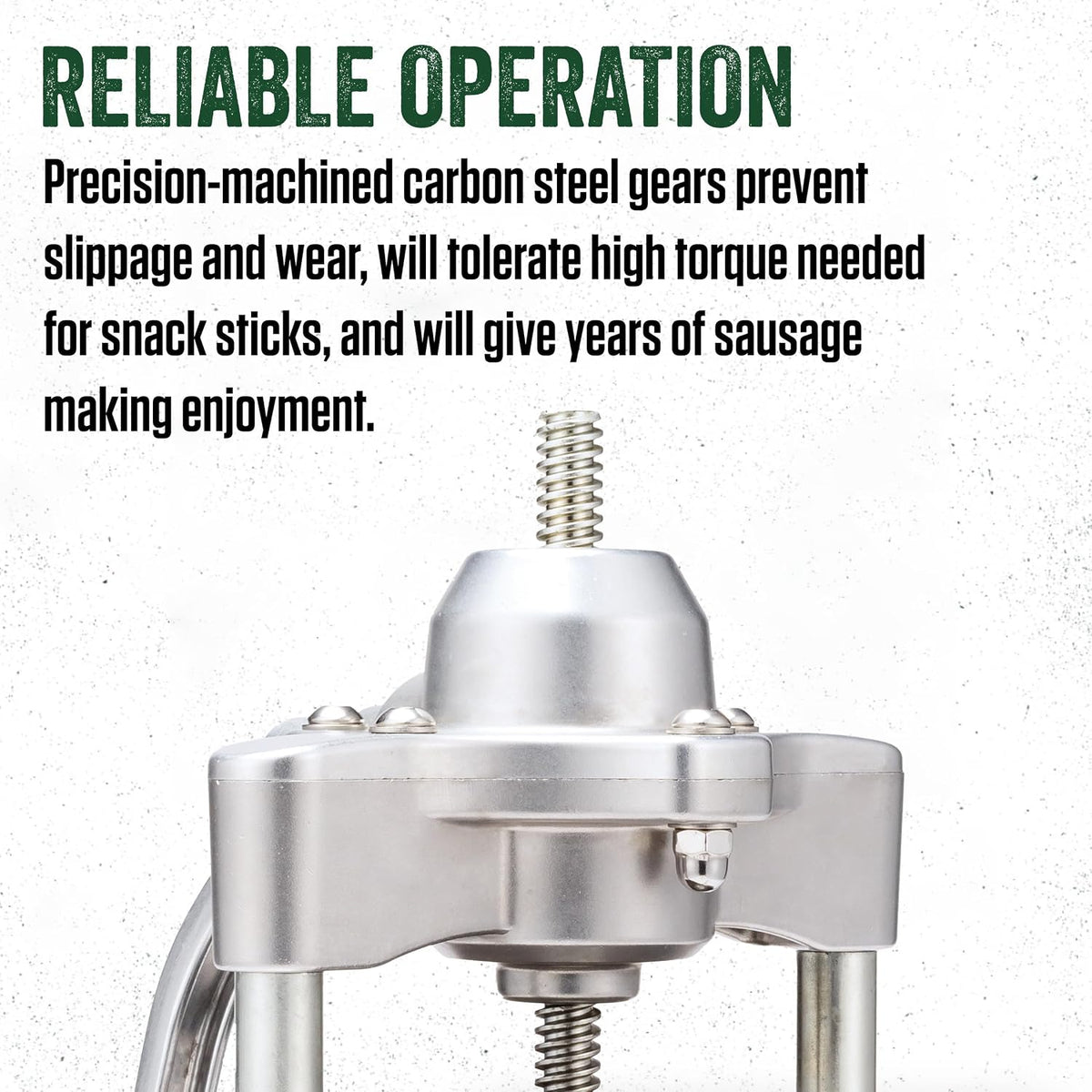 LEM Products MightyBite 5 lb Sausage Stuffer, Professional Design, Stainless Steel, Includes Clamps & Stuffing Tubes, Removable Cylinder, Air-Release Piston, Meat Stuffer Machine for Home Use