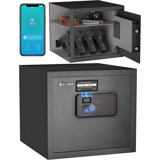 Billconch Smart Gun Safe for Multiple Pistols - Automatic Lock Safe Box