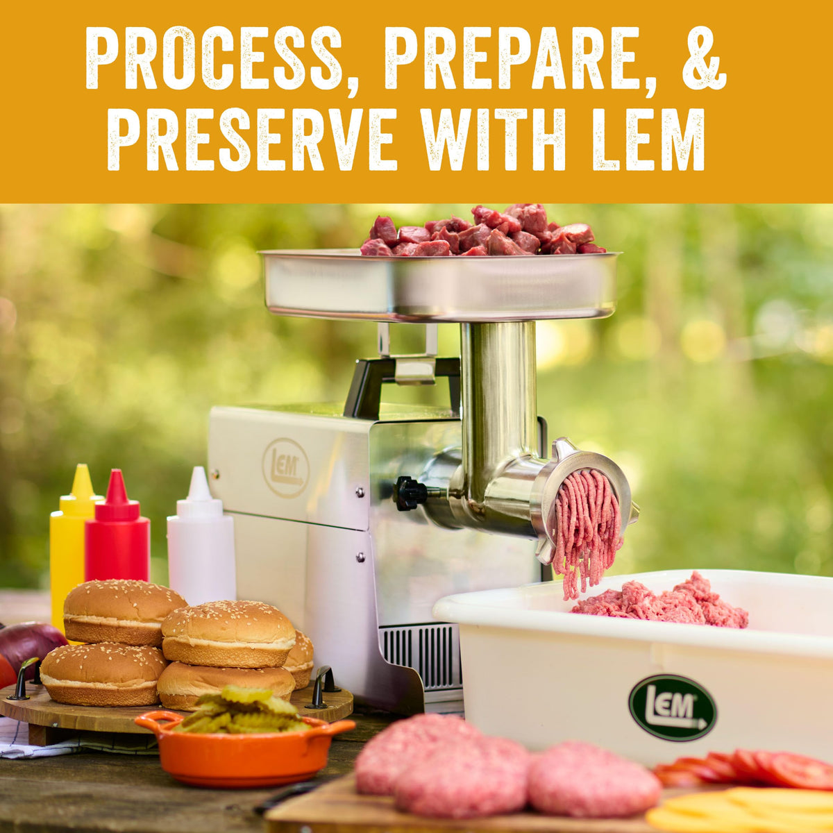 LEM Products BigBite #8 Meat Grinder, Electric Meat Grinder