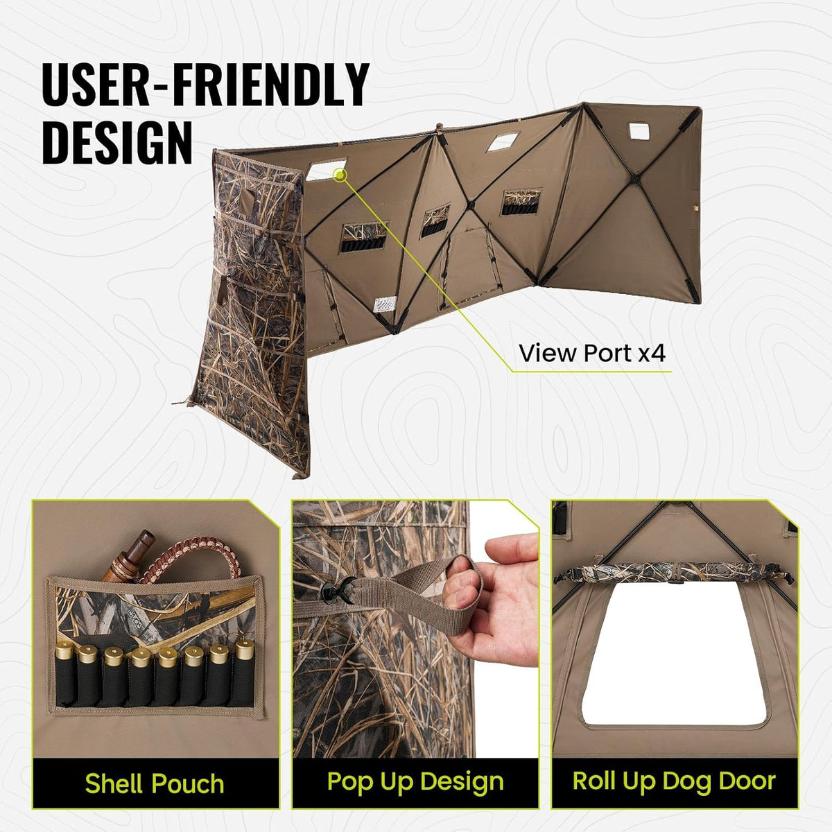 TIDEWE Duck Hunting Blind, Portable Duck Panel Blind, Next Evos Camo