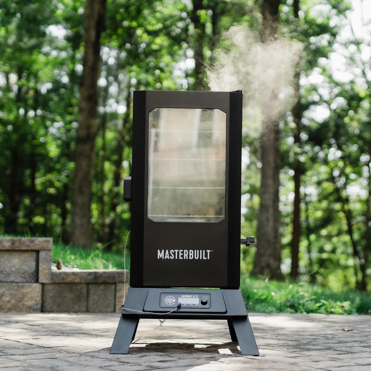 Masterbuilt® 30-inch Digital Electric Vertical BBQ Smoker with Side Wood Chip Loader, Chrome Racks and 710 Cooking Square Inches in Black, Model MB20071117