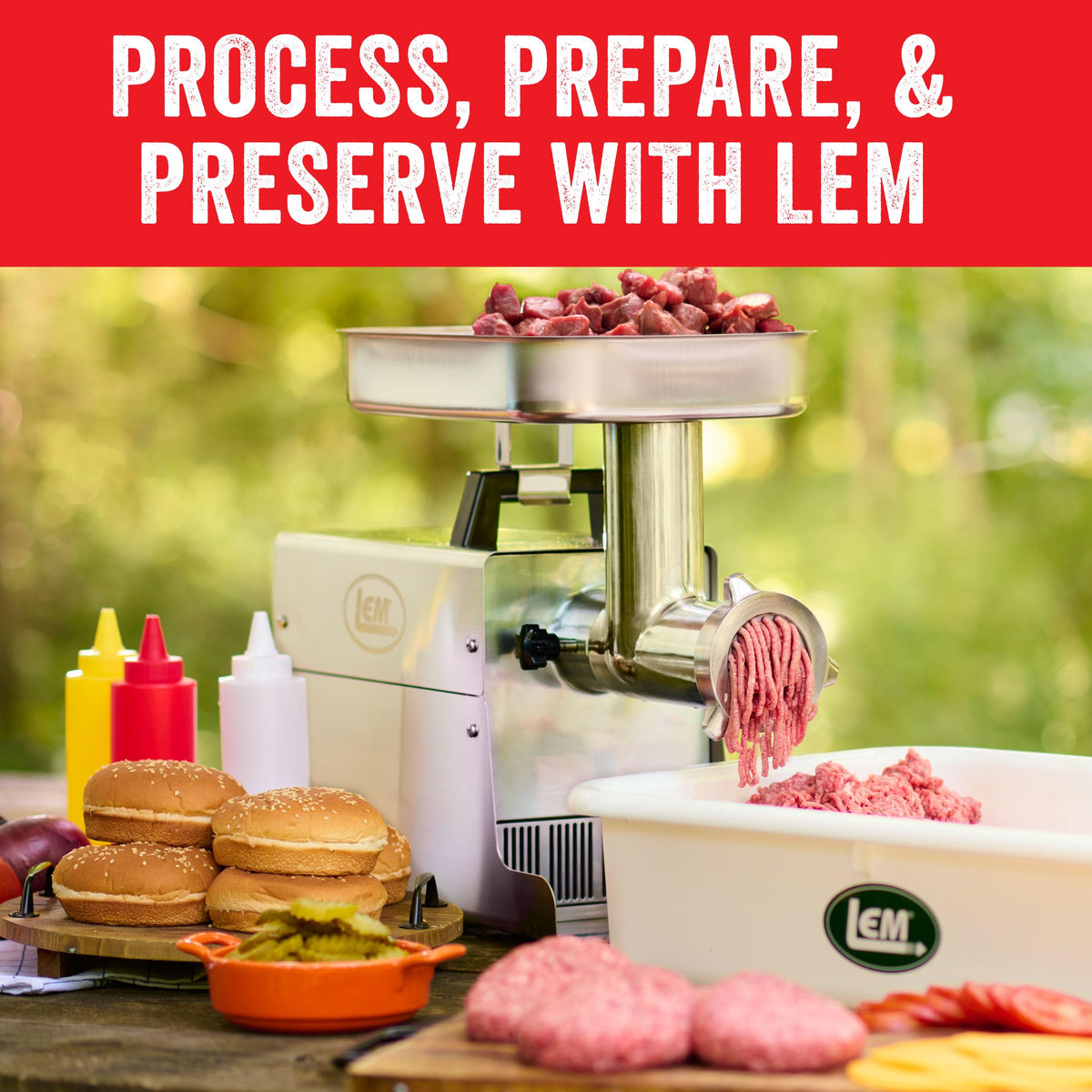 LEM Products BigBite #8 Meat Grinder, Electric Meat Grinder