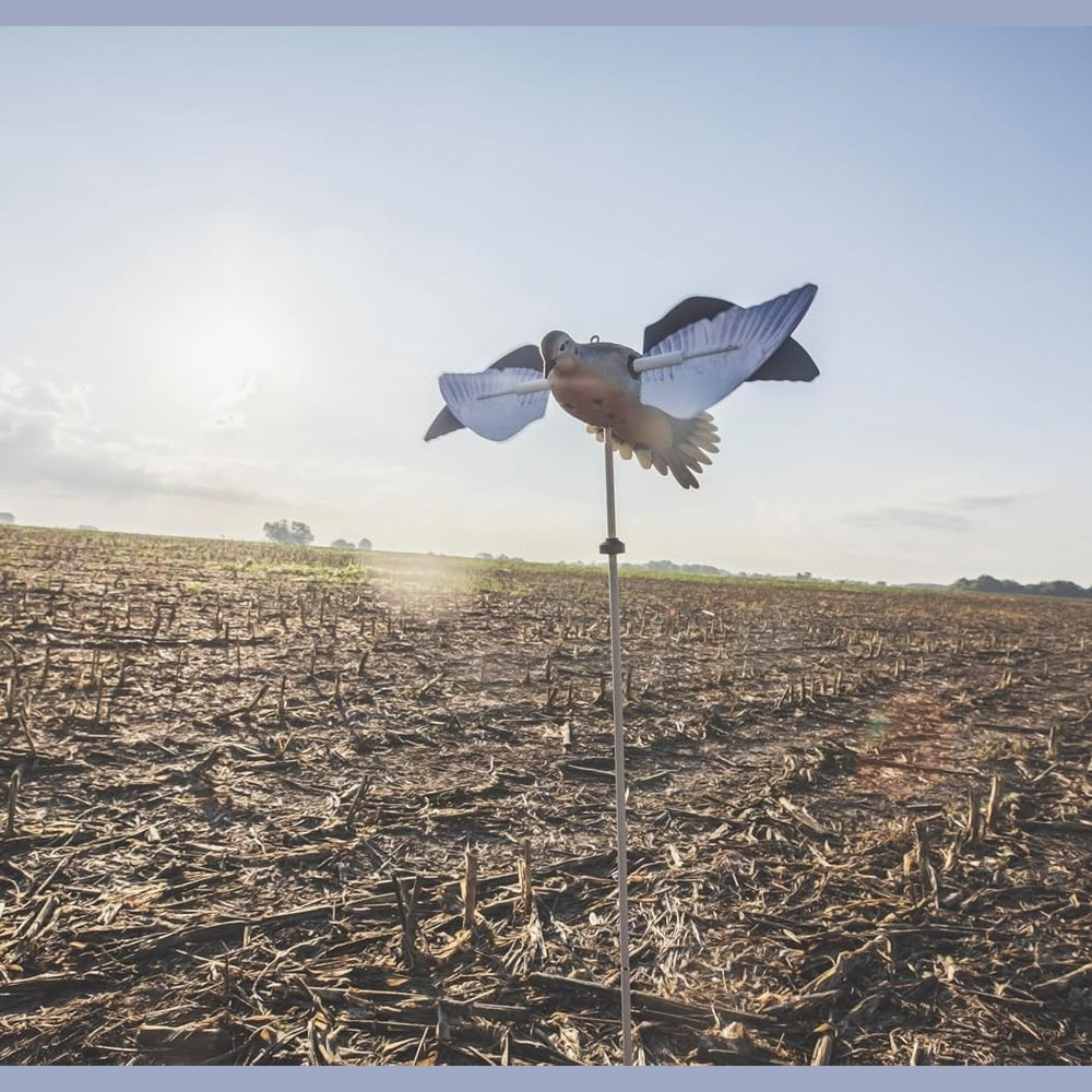 Avian-X PowerFlight Spinning Wing Dove Life-Size Motion Decoy - Durable Weather-Resistant Realistic Lifelike Hunting Decoy with Mounting Stake & Carry Bag Included